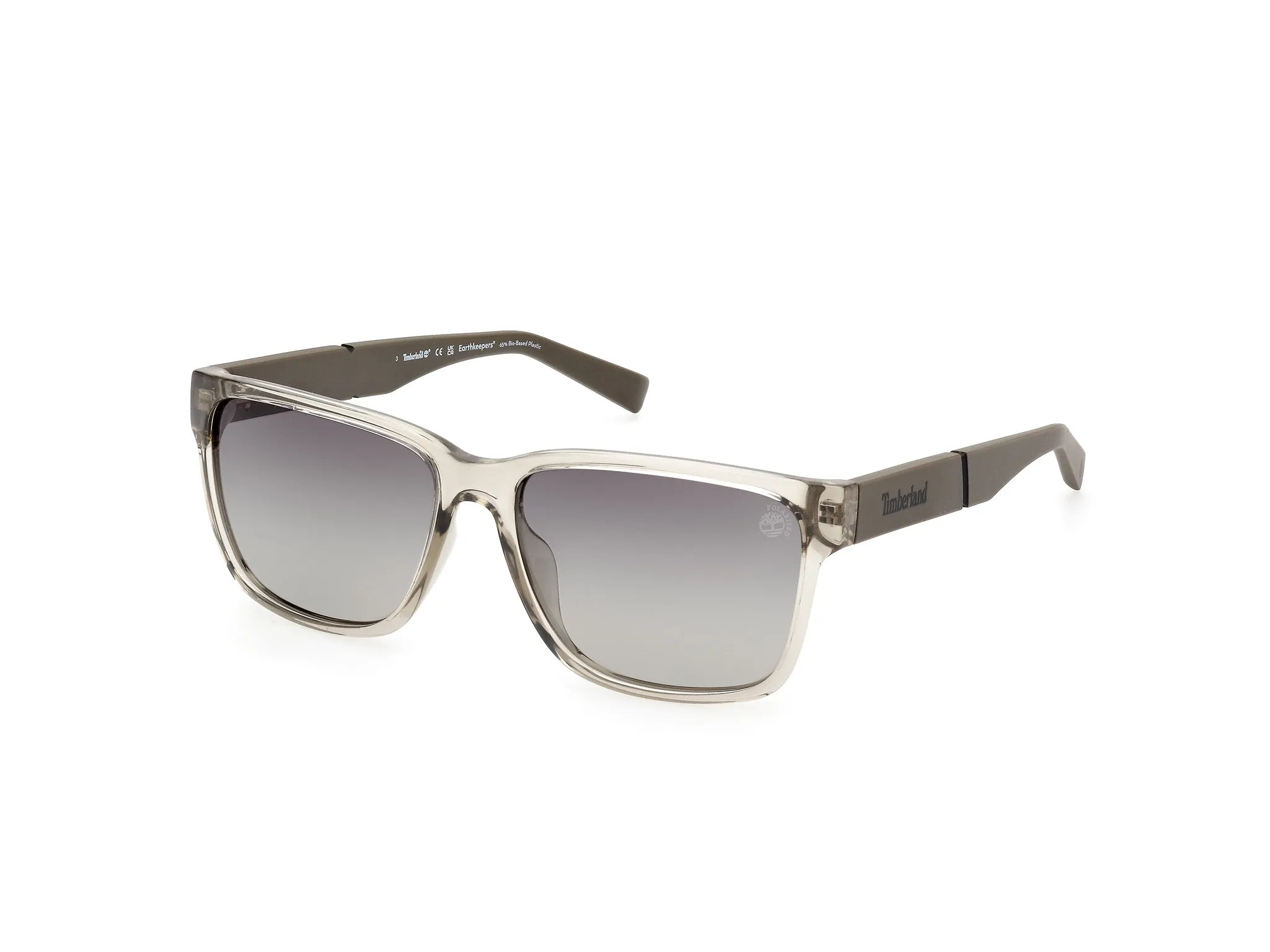 Timberland TB9335-H 45D Occhiali da sole Iniettato Marrone Fumo Squadrata Polarizzata - immagine 1