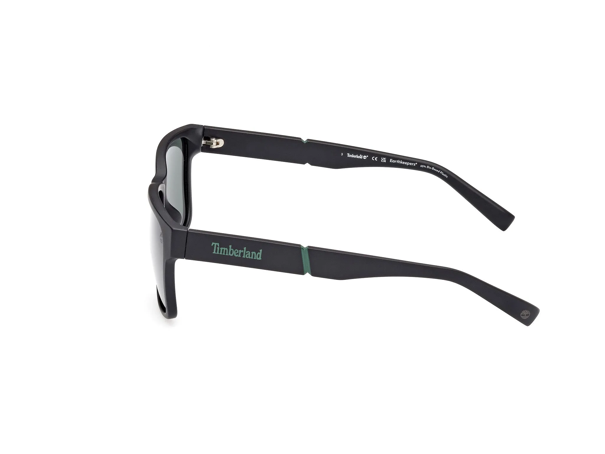 Timberland TB9335-H 02R Occhiali da sole Iniettato Nero Verde Squadrata Polarizzata - immagine 2