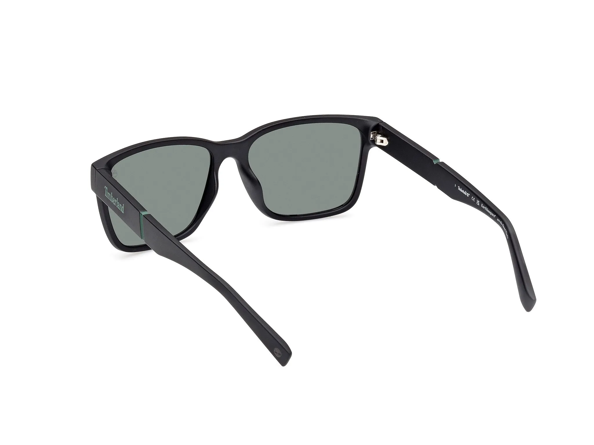Timberland TB9335-H 02R Occhiali da sole Iniettato Nero Verde Squadrata Polarizzata - immagine 4