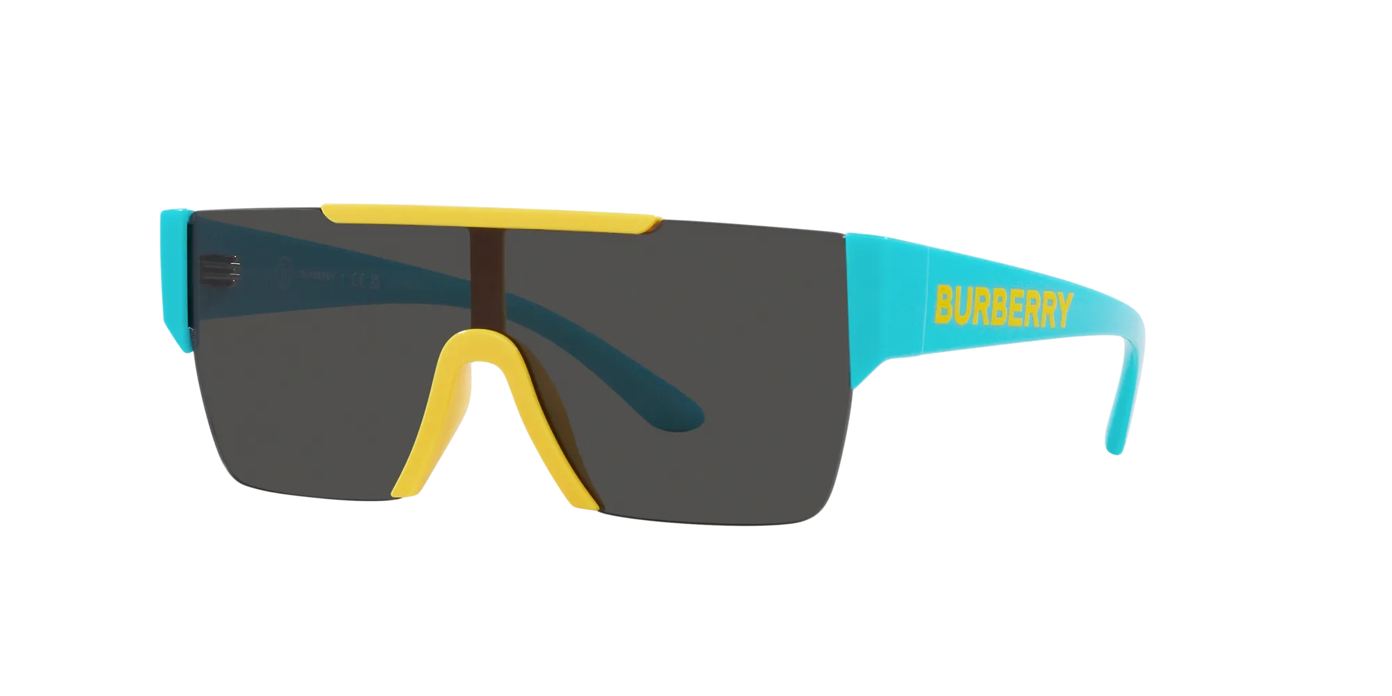 Burberry JB4387 405087 Occhiali da sole Iniettato Giallo Grigio Squadrata Normale - immagine 3