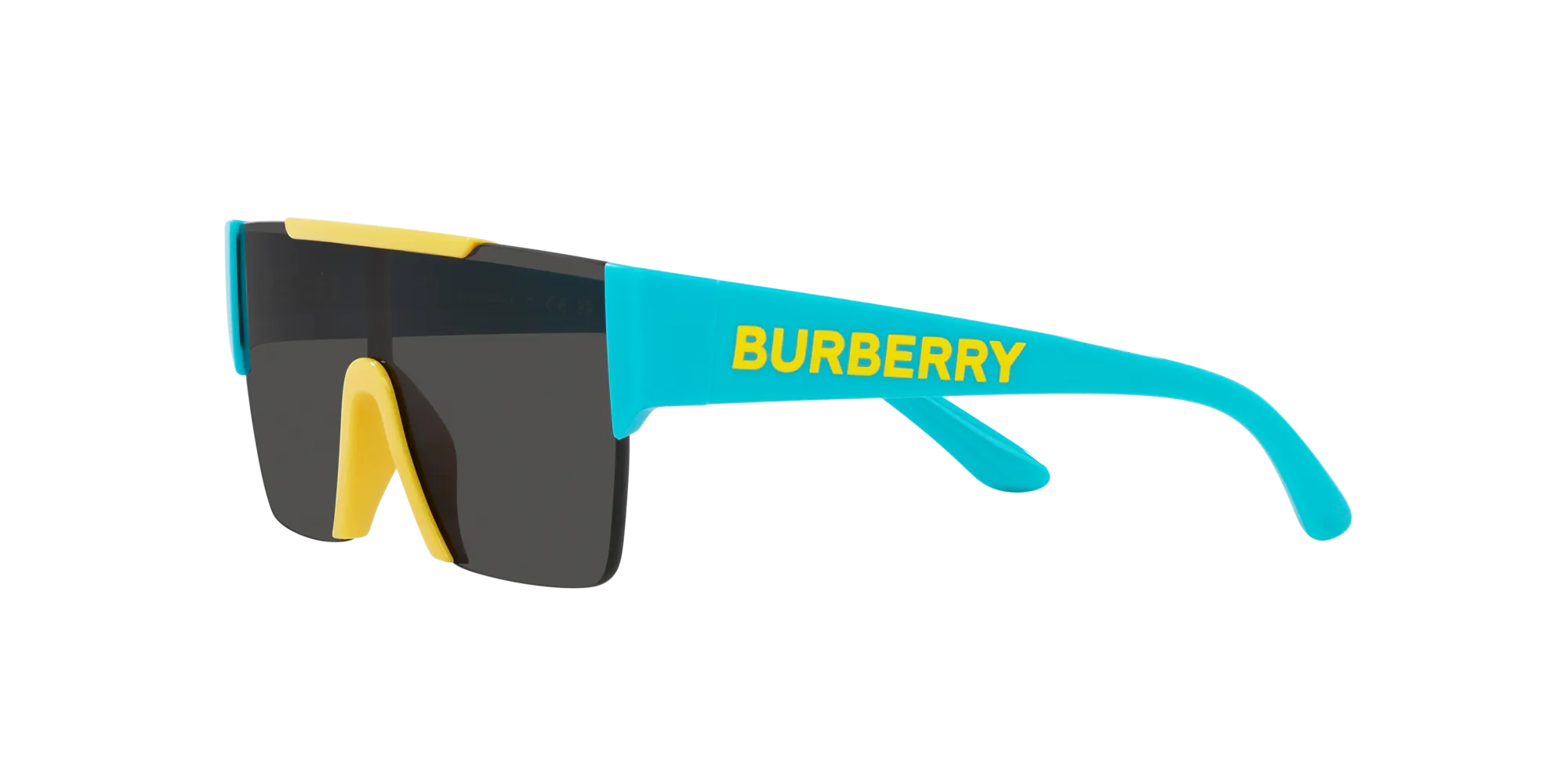 Burberry JB4387 405087 Occhiali da sole Iniettato Giallo Grigio Squadrata Normale - immagine 4