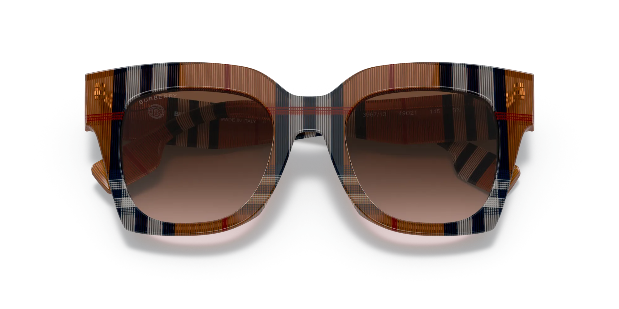 Burberry BE4364 KITTY 396713 Occhiali da sole Acetato Marrone Marrone Squadrata Normale Sfumato - immagine 2