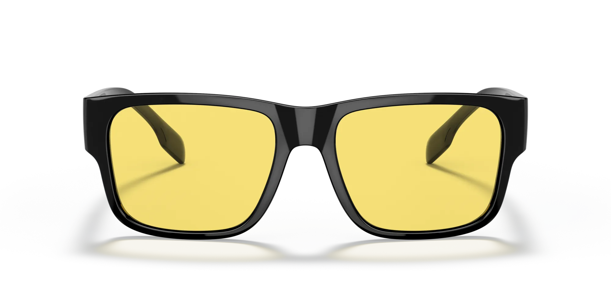 Burberry BE4358 KNIGHT 300185 Occhiali da sole Iniettato Nero Giallo Squadrata Normale - immagine 3