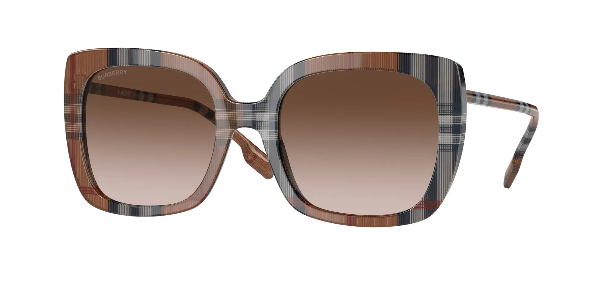 Burberry BE4323 CAROLL 400513 Occhiali da sole Acetato Marrone Marrone Squadrata Normale Sfumato - immagine 1