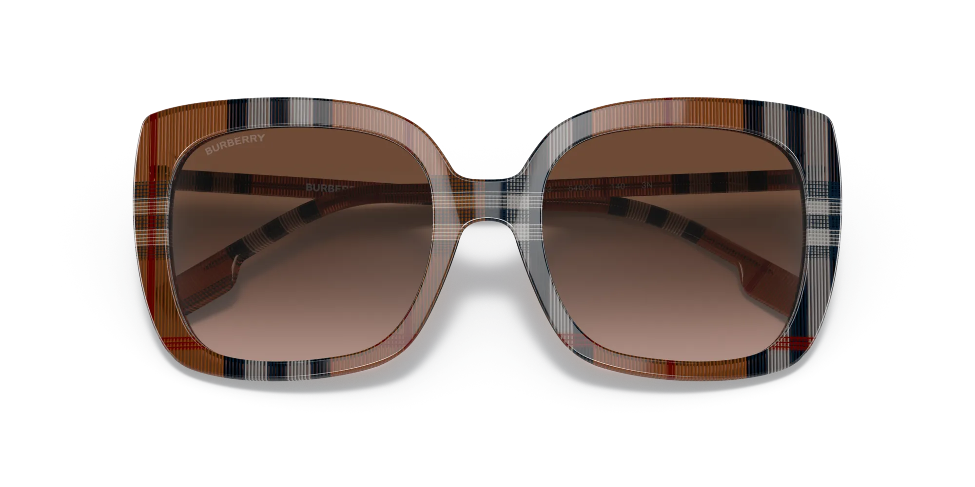 Burberry BE4323 CAROLL 400513 Occhiali da sole Acetato Marrone Marrone Squadrata Normale Sfumato - immagine 2