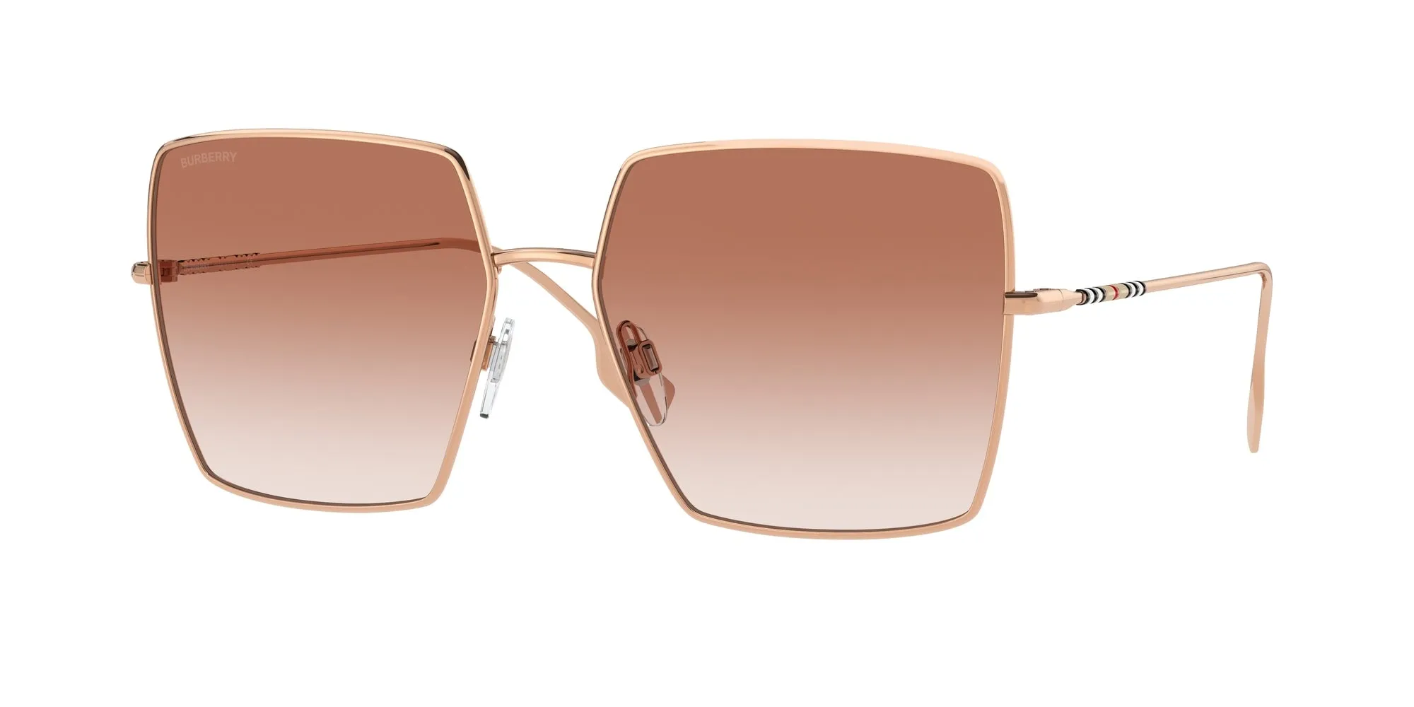 Burberry BE3133 DAPHNE 133713 Occhiali da sole Metallo Oro Rosa Squadrata Normale Sfumato - immagine 1