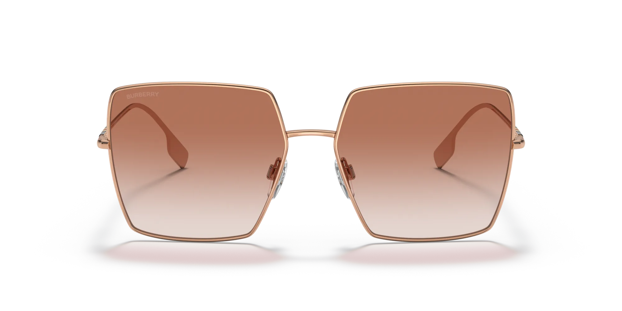 Burberry BE3133 DAPHNE 133713 Occhiali da sole Metallo Oro Rosa Squadrata Normale Sfumato - immagine 3