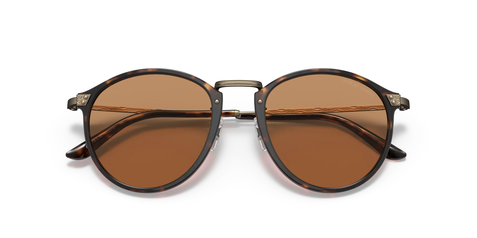 Giorgio Armani AR 318SM 502653 Occhiali da sole Acetato Tartaruga Marrone Pantos Normale - immagine 2