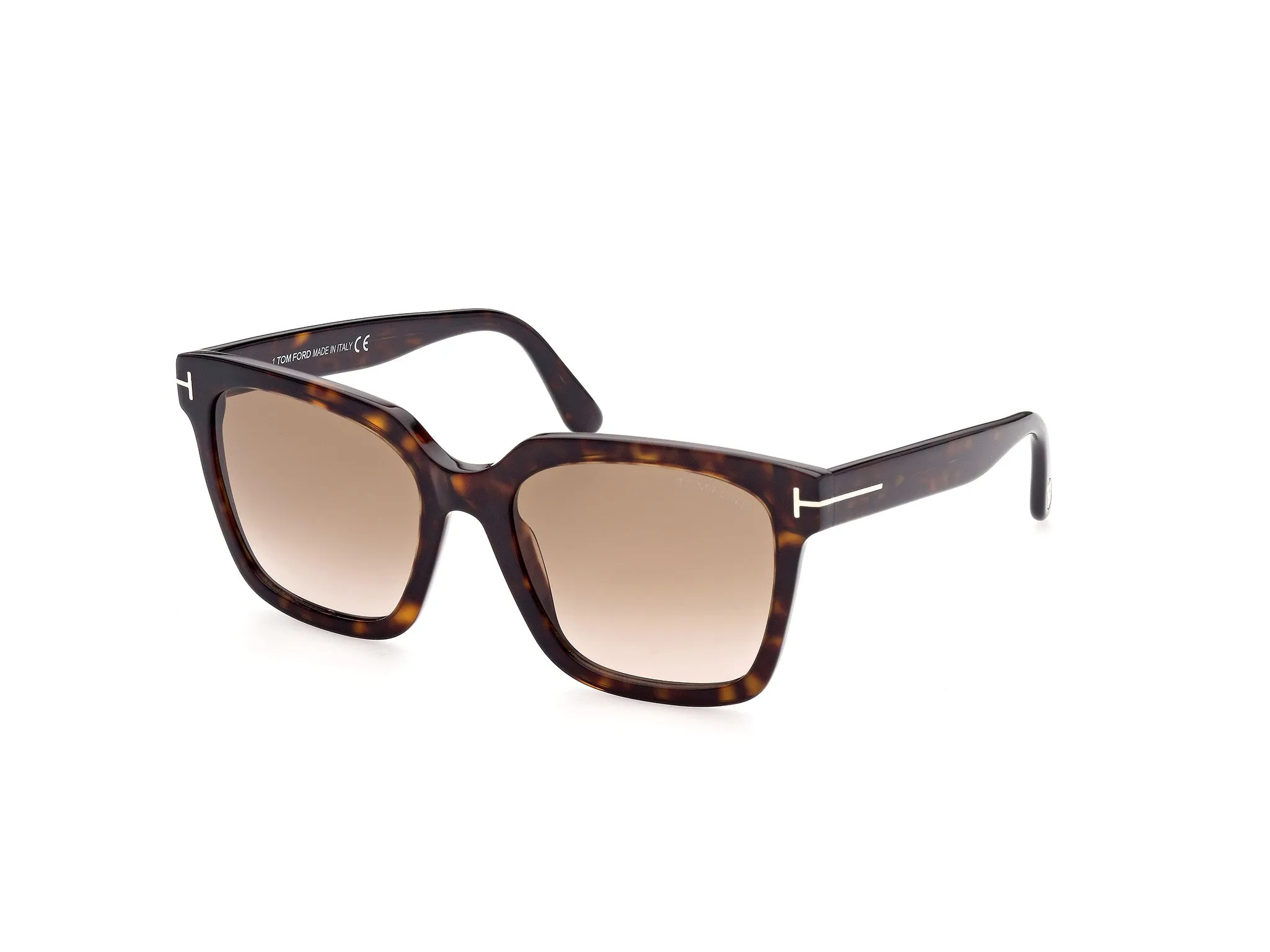 TOM FORD FT0952 SELBY 52F Occhiali da sole Acetato Havana Marrone Squadrata Normale Sfumato - immagine 1