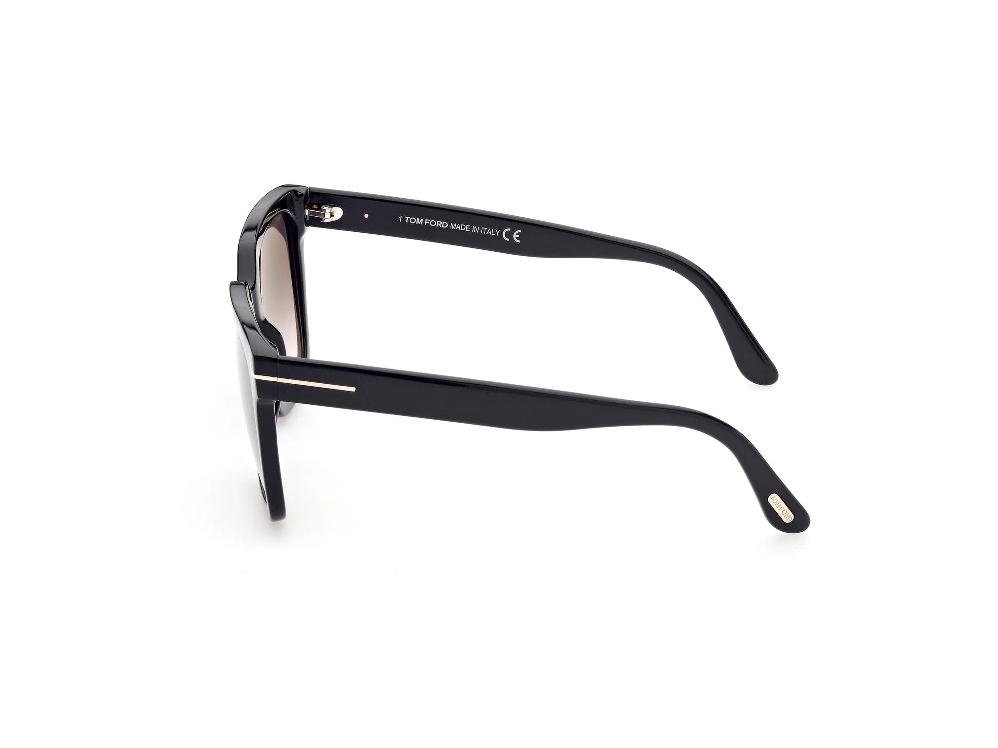 TOM FORD FT0952 SELBY 01B Occhiali da sole Acetato Nero Grigio Squadrata Normale Sfumato - immagine 3