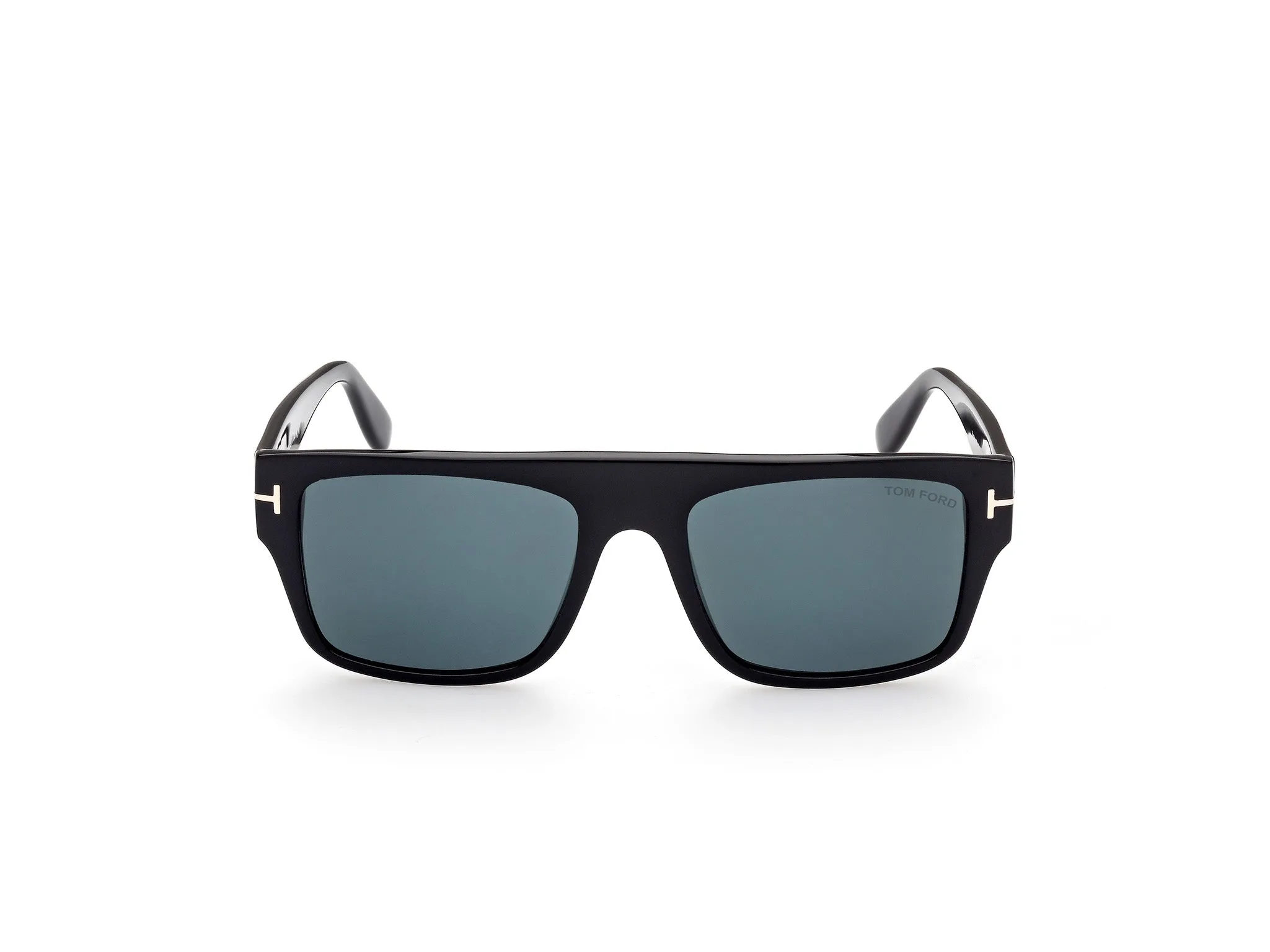 TOM FORD FT0907 DUNNING-02 01V Occhiali da sole Acetato Nero Blu Squadrata Normale - immagine 2