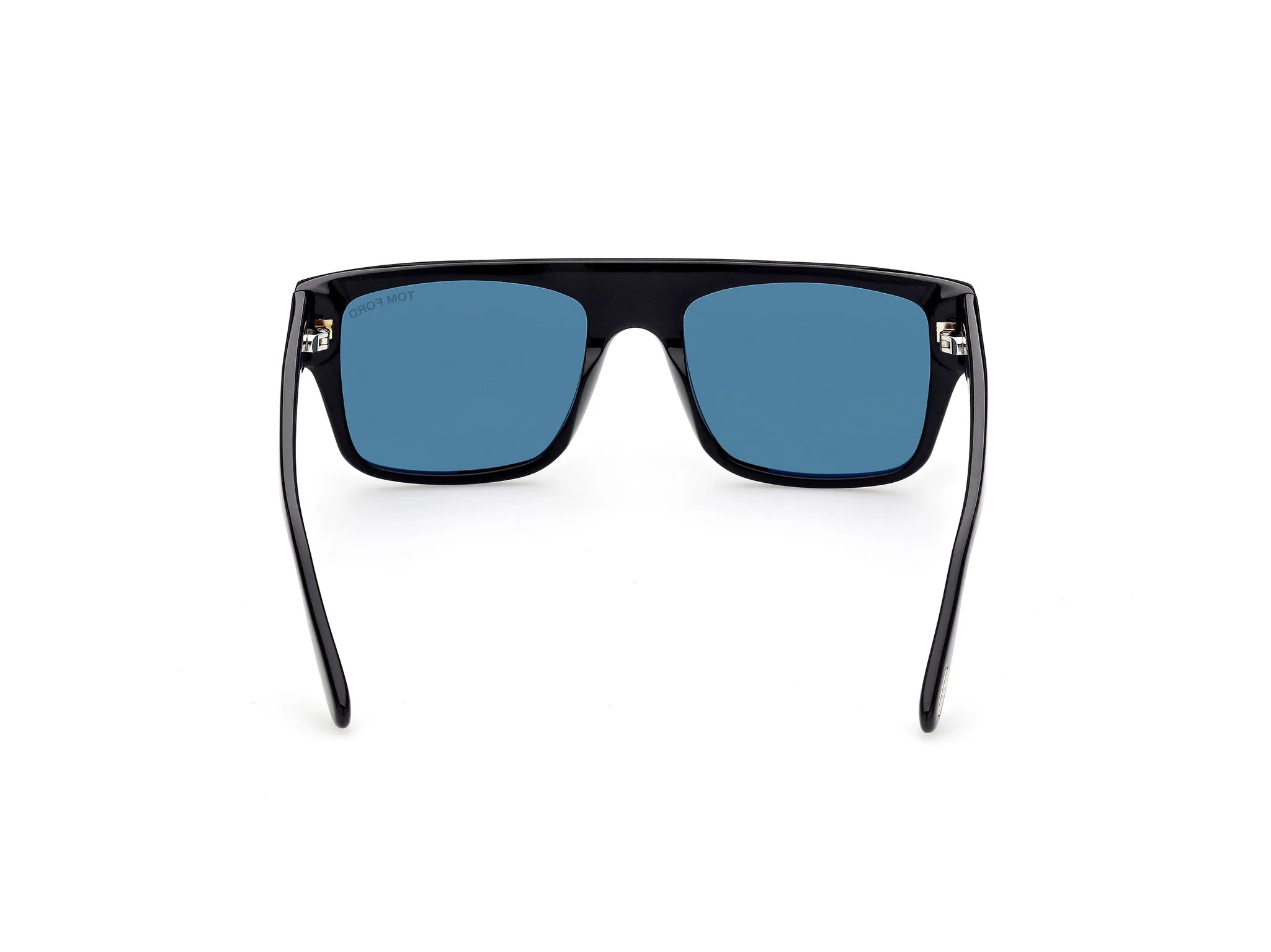 TOM FORD FT0907 DUNNING-02 01V Occhiali da sole Acetato Nero Blu Squadrata Normale - immagine 4