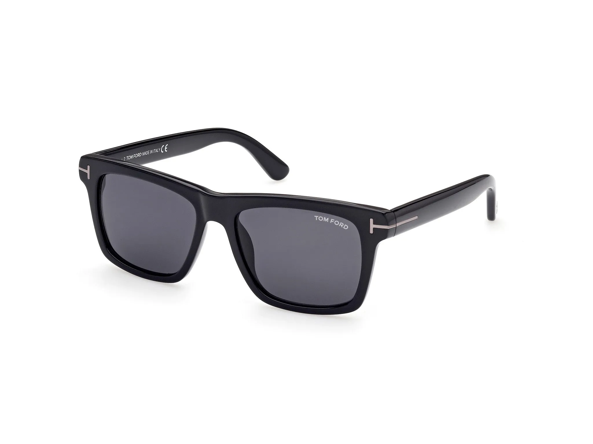 TOM FORD FT0906-N BUCKLEY-02 01A Occhiali da sole Acetato Nero Grigio Squadrata Normale - immagine 1