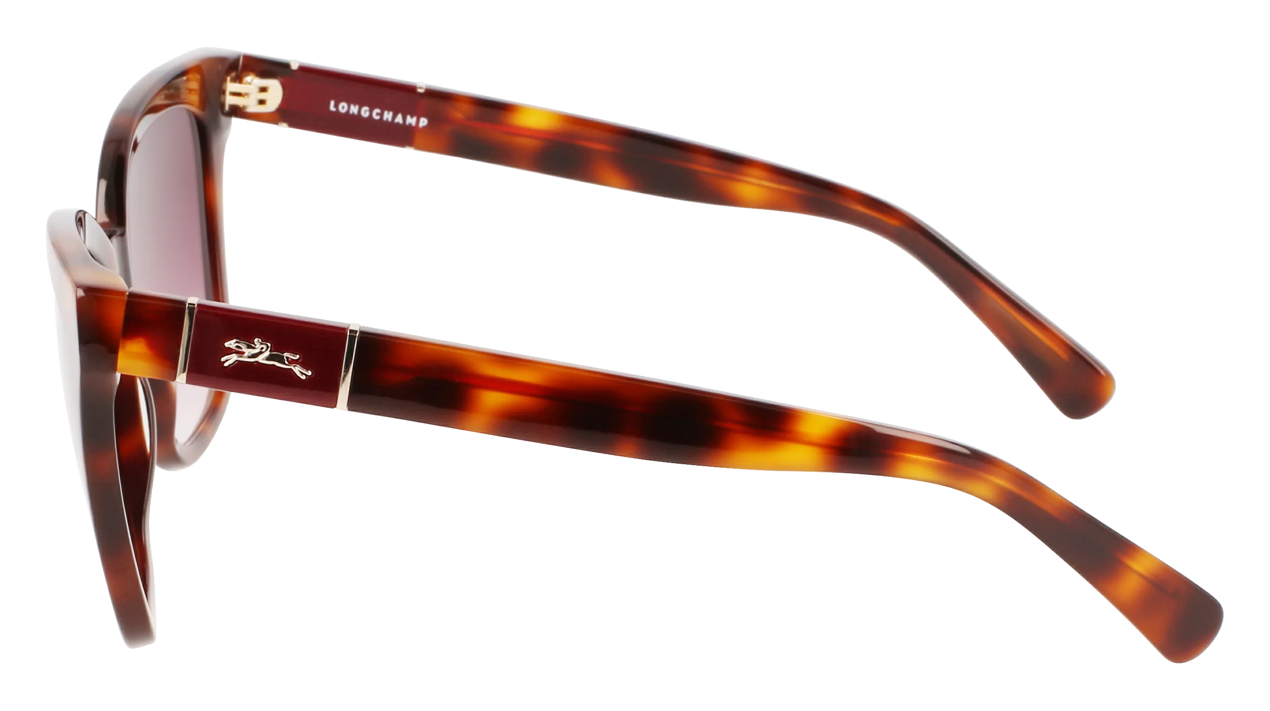 LONGCHAMP LO696S 230 Occhiali da sole Acetato Havana Viola Squadrata Normale Fotocromatiche - immagine 4