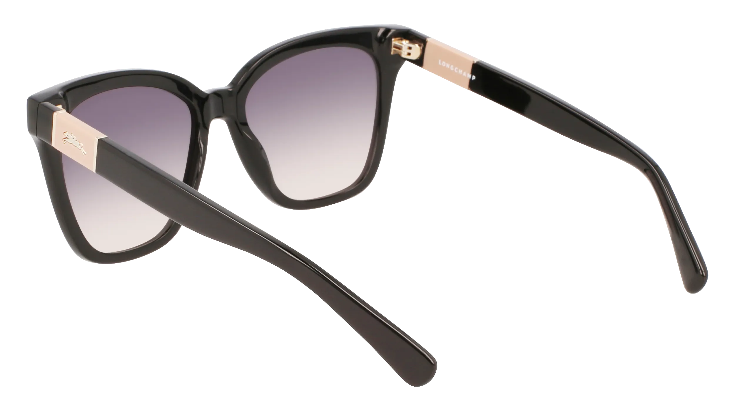 LONGCHAMP LO696S 001 Occhiali da sole Acetato Nero Viola Squadrata Normale Fotocromatiche - immagine 3