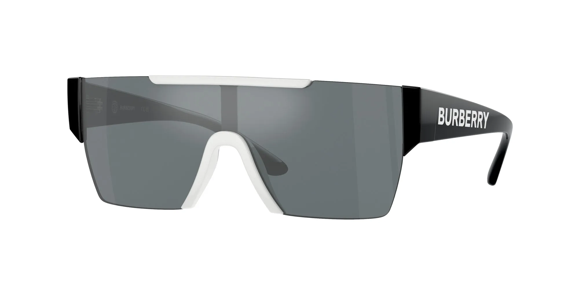 Burberry JB4387 40496G Occhiali da sole Iniettato Bianco Grigio Squadrata Specchiate - immagine 1
