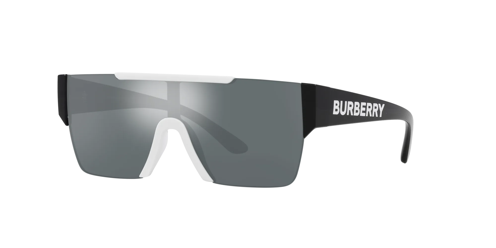 Burberry JB4387 40496G Occhiali da sole Iniettato Bianco Grigio Squadrata Specchiate - immagine 3