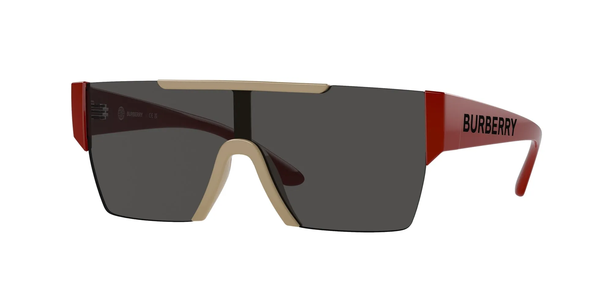 Burberry JB4387 404787 Occhiali da sole Iniettato Beige Grigio Squadrata Normale - immagine 1