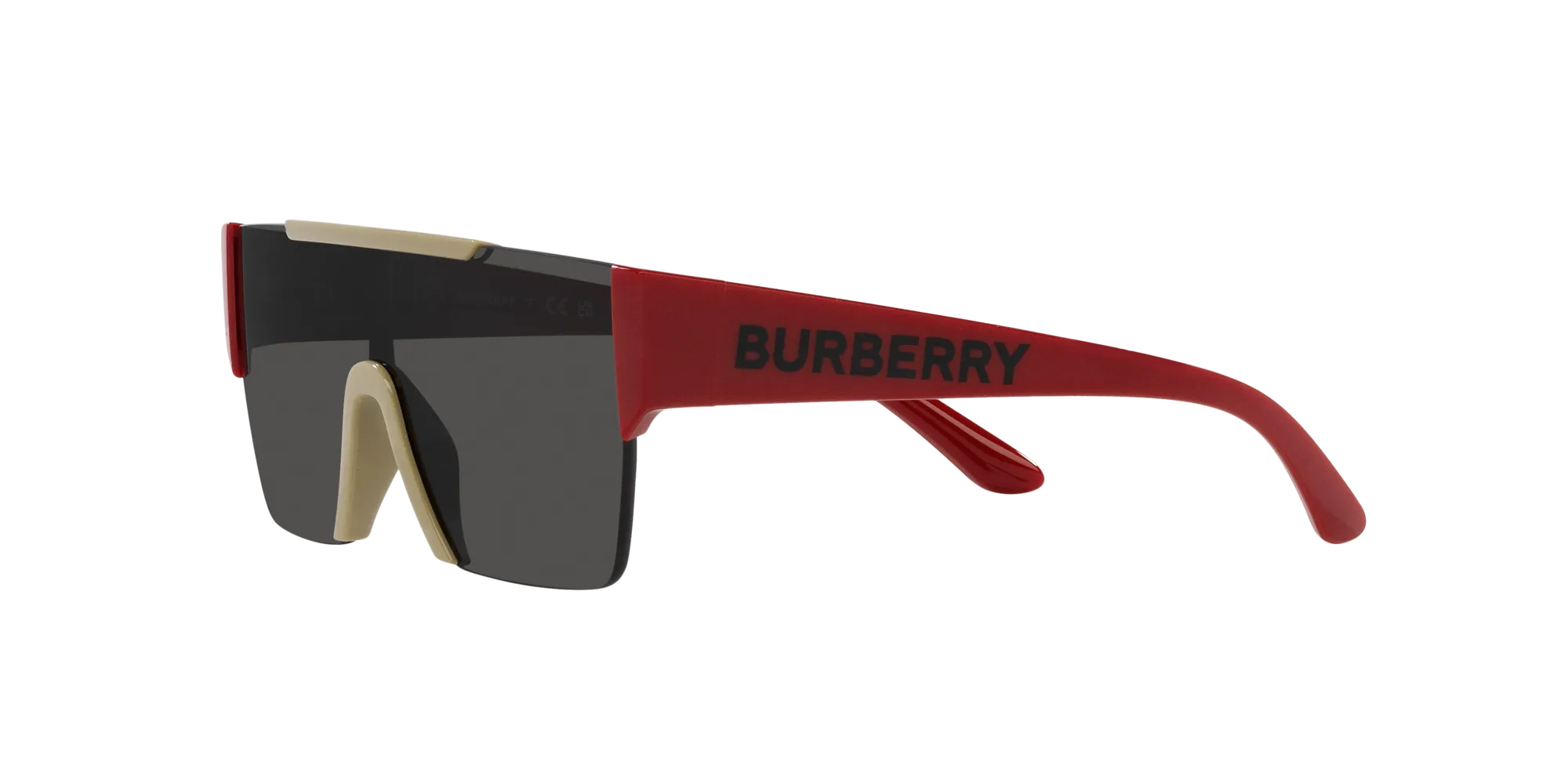 Burberry JB4387 404787 Occhiali da sole Iniettato Beige Grigio Squadrata Normale - immagine 4