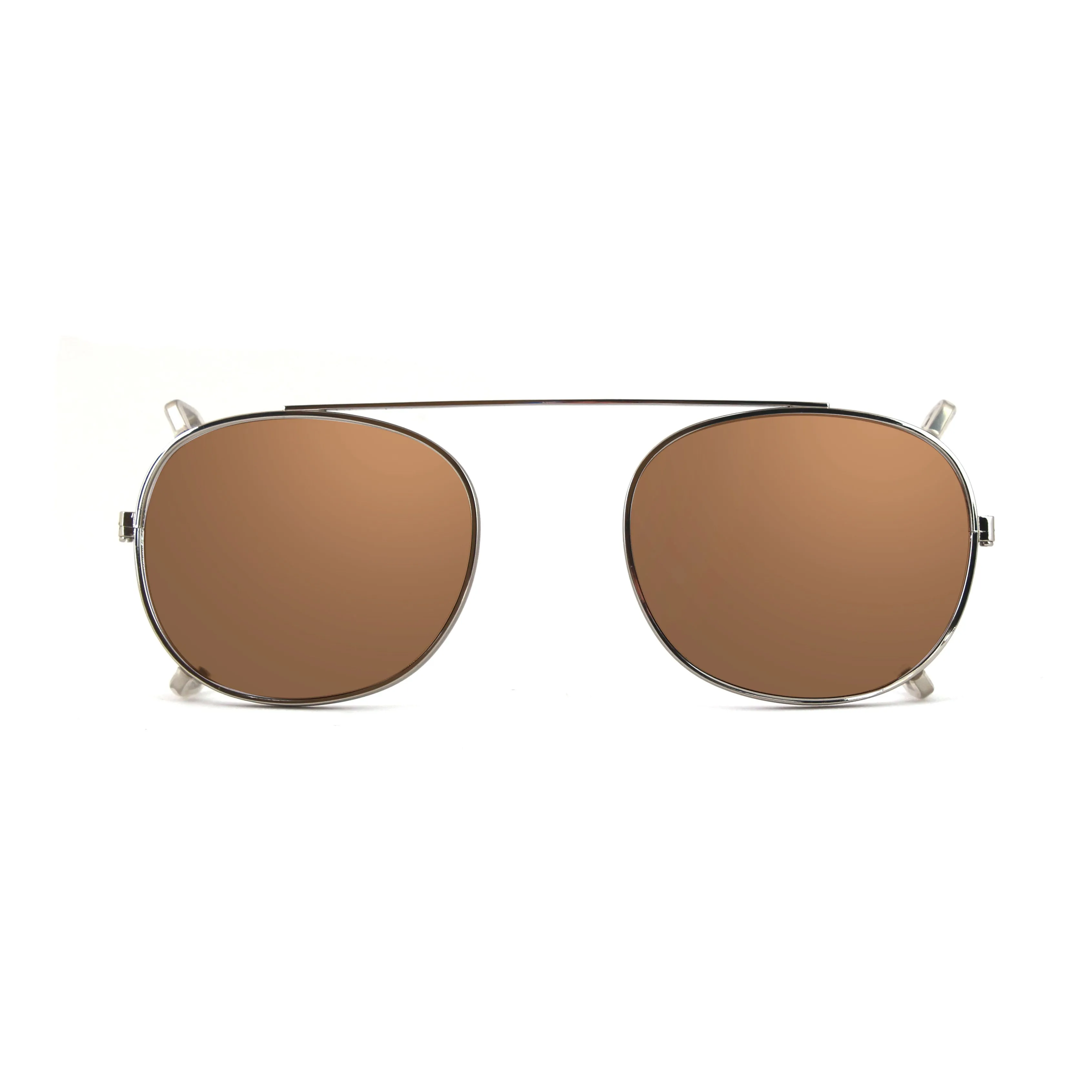XLAB Unisex Clip-on 02 Argento/Fotocromatico marrone per 8004 stile moscot calibro 48mm Clip on Acetato Argento Marrone Pantos Fotocromatiche - immagine 1