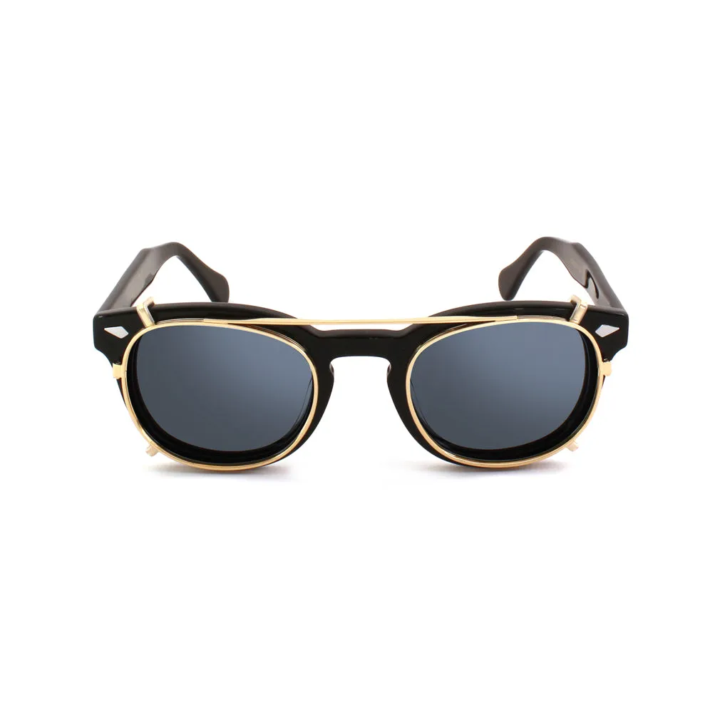 XLAB Unisex Clip-on 01 Oro/Fotocromatico grigio per 8004 stile moscot calibro 48mm Clip on Acetato Oro Fumo Pantos Fotocromatiche - immagine 3