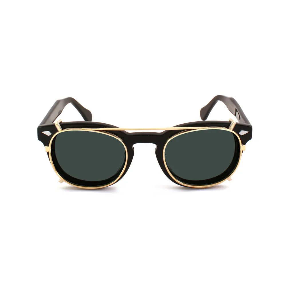 XLAB Unisex Clip-on 01 Oro/G15 polarizzato per 8004 stile moscot calibro 48mm Clip on Acetato Oro Verde G15 Pantos Polarizzata - immagine 3