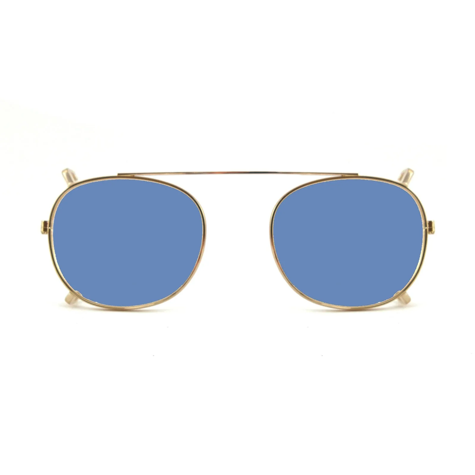 XLAB Unisex Clip-on 01 Oro/Azzurro polarizzato per 8004 stile moscot calibro 48mm Clip on Acetato Oro Azzurro Pantos Polarizzata - immagine 1