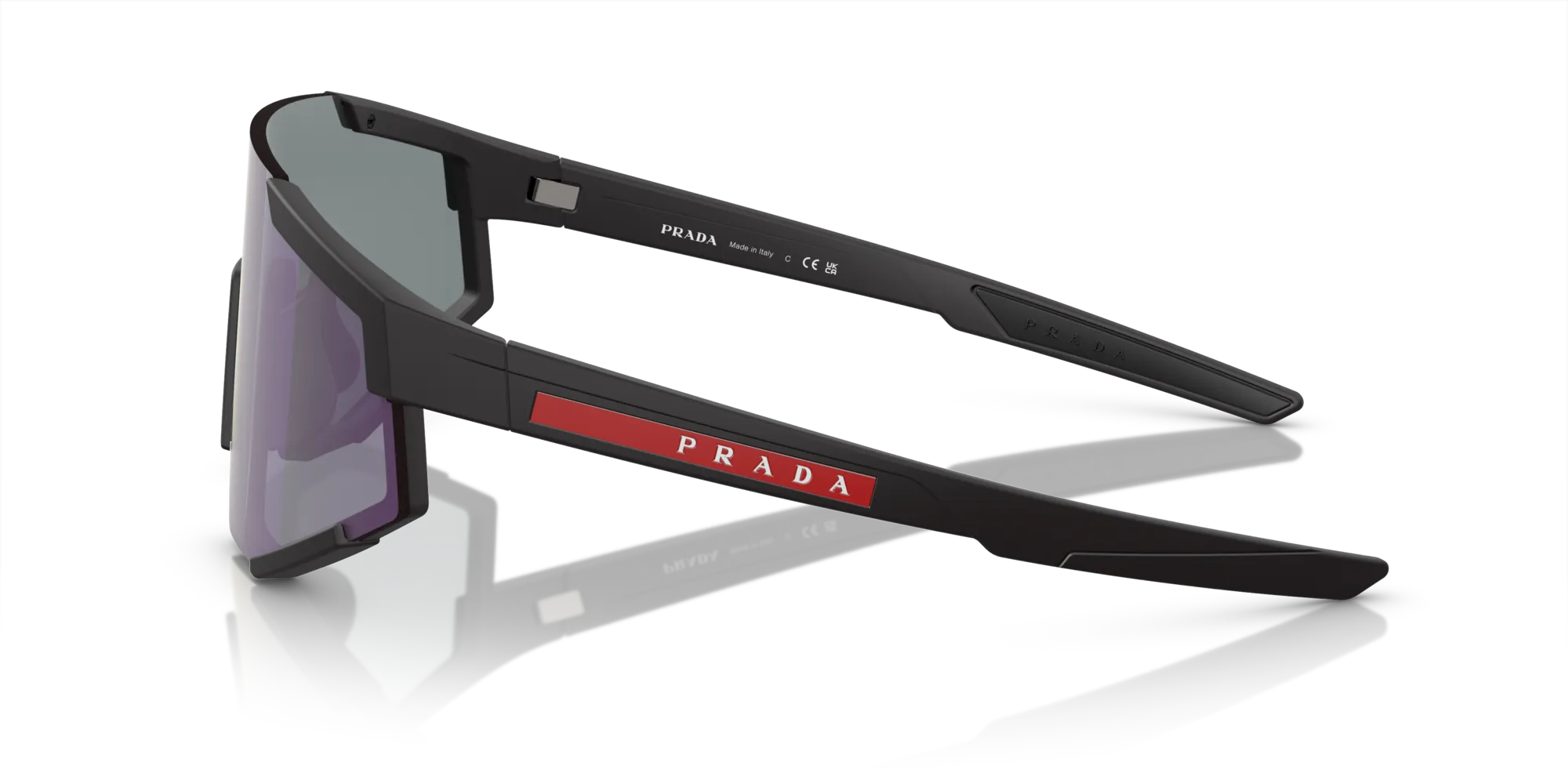 Prada Linea Rossa PS 04WS DG070A Occhiali da sole Nylon Nero Blu Pillow Normale - immagine 4