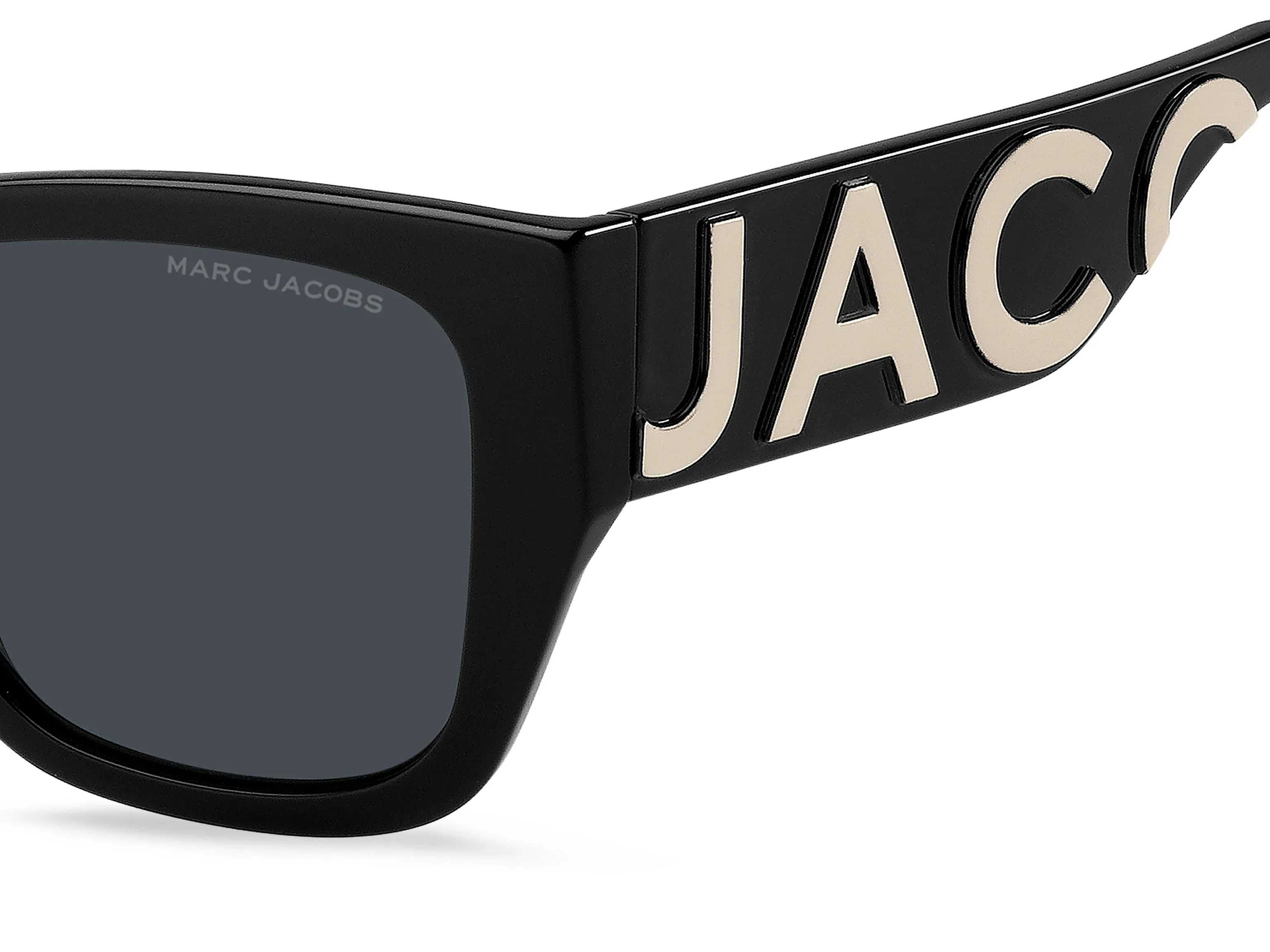 Marc Jacobs MARC 695/S 80S/2K Occhiali da sole Acetato Nero Grigio Squadrata Normale - immagine 3