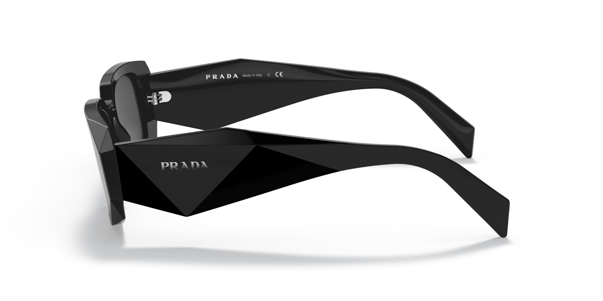 Prada PR 17WSF 1AB5S0 Occhiali da sole Acetato Squadrata - immagine 4
