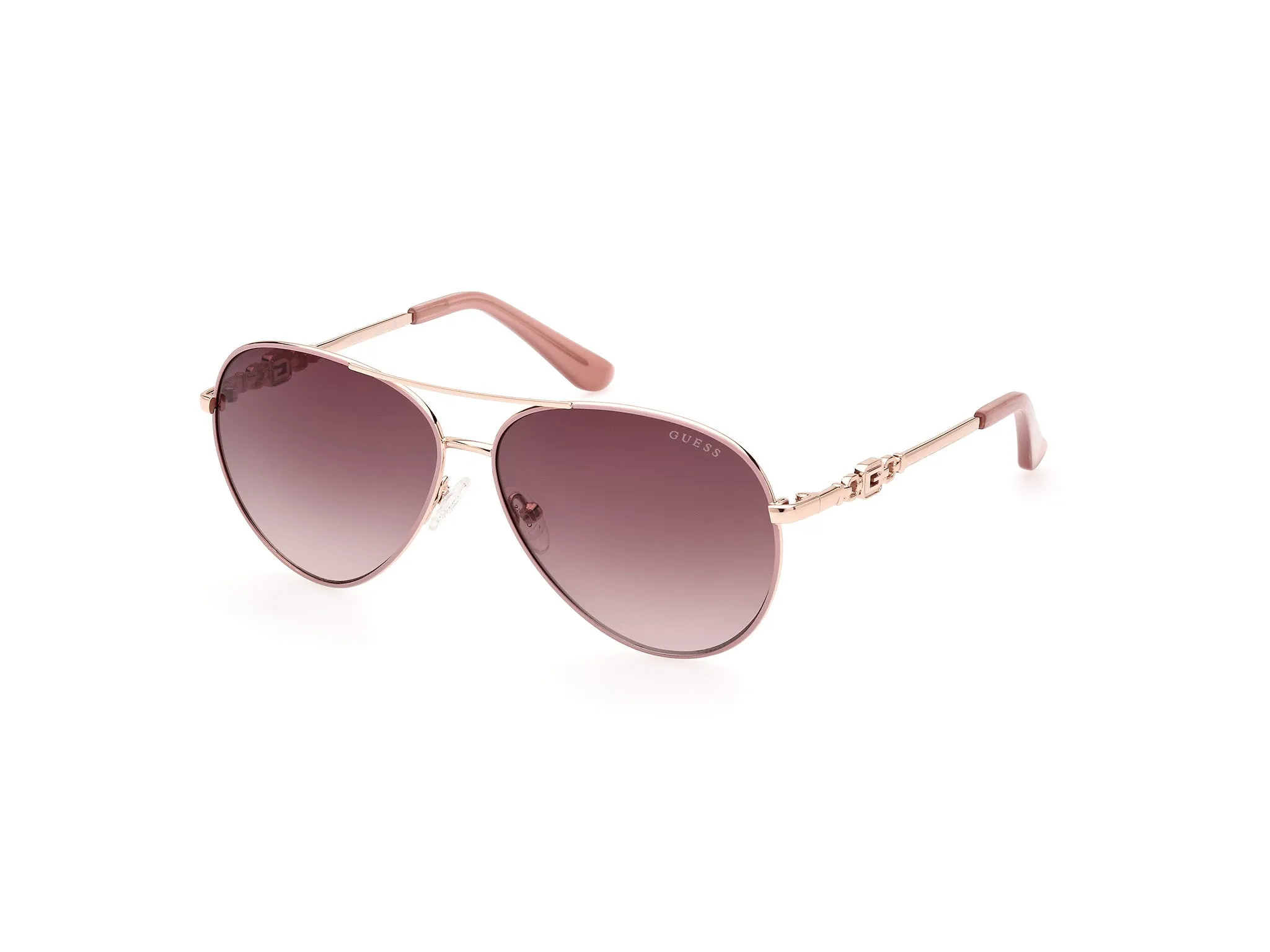 Guess GU7885-H 74F Occhiali da sole Metallo Rosa Marrone Pilot Normale Sfumato - immagine 1