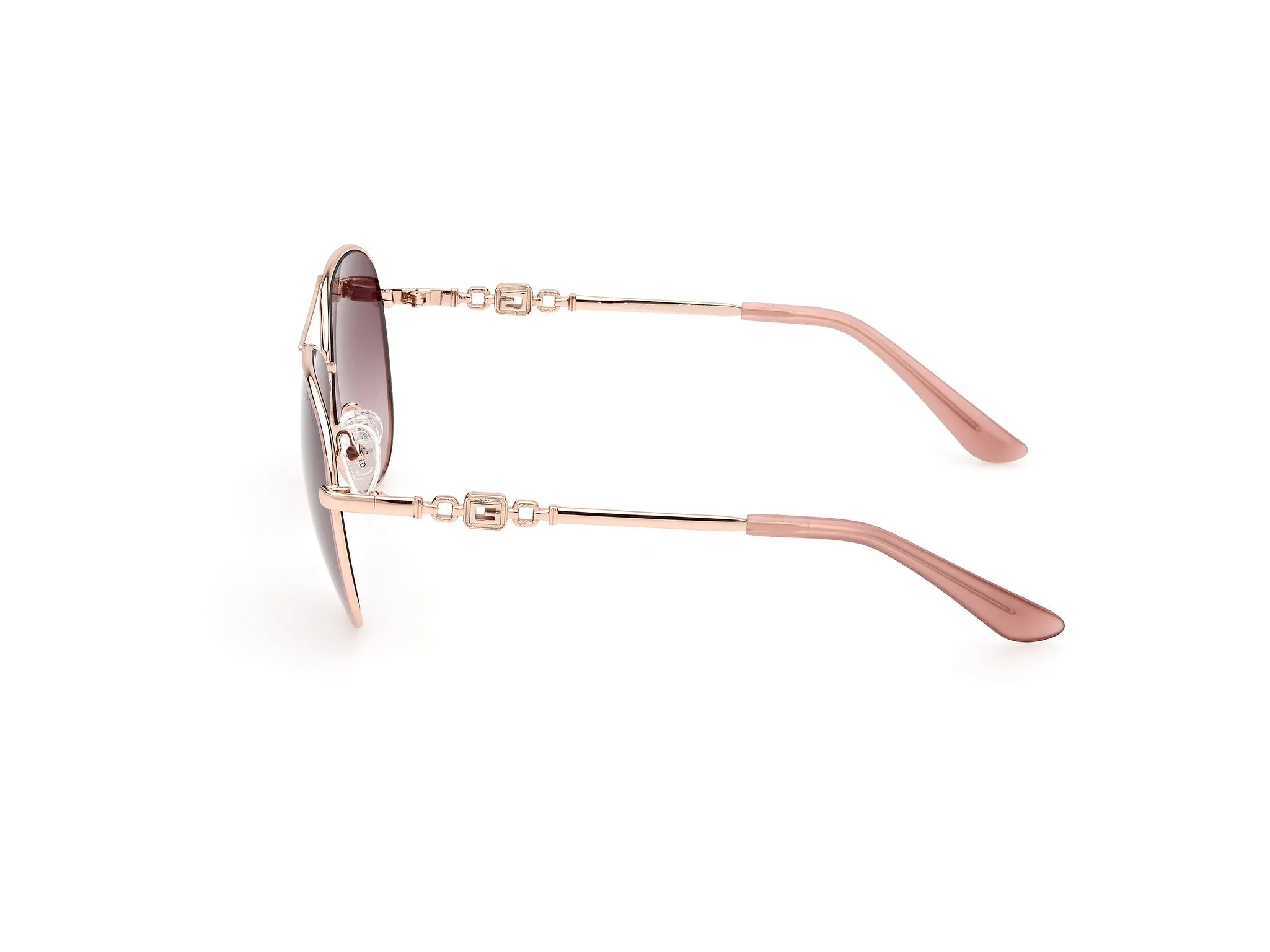 Guess GU7885-H 74F Occhiali da sole Metallo Rosa Marrone Pilot Normale Sfumato - immagine 2