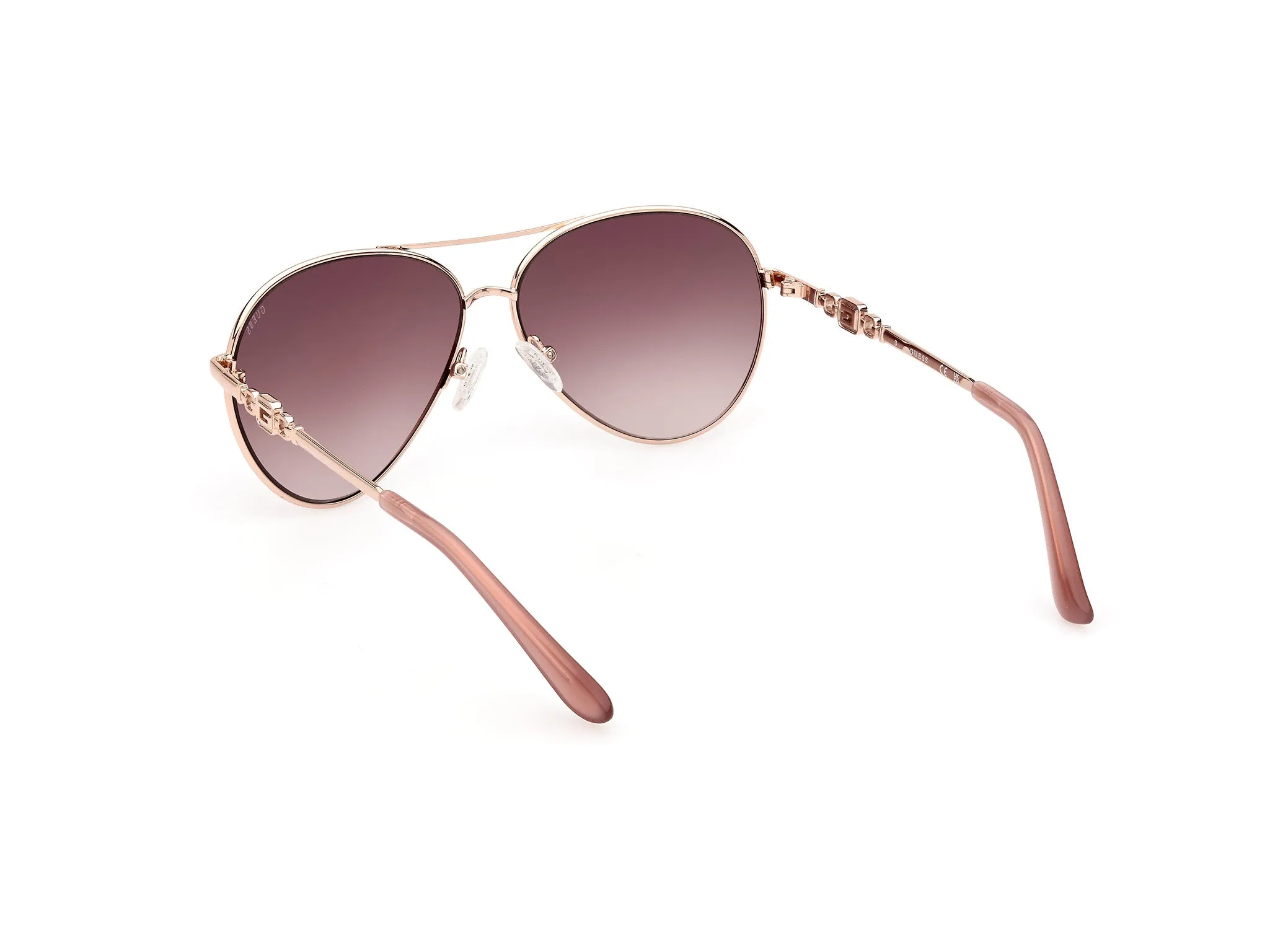 Guess GU7885-H 74F Occhiali da sole Metallo Rosa Marrone Pilot Normale Sfumato - immagine 4