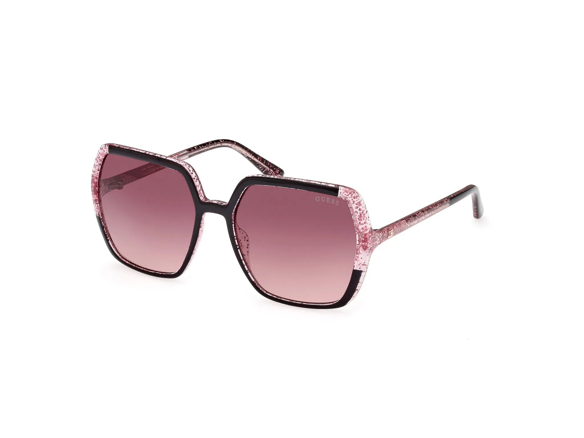 Guess GU7883 01T Occhiali da sole Iniettato Nero Bordeaux Squadrata Normale Sfumato - immagine 1