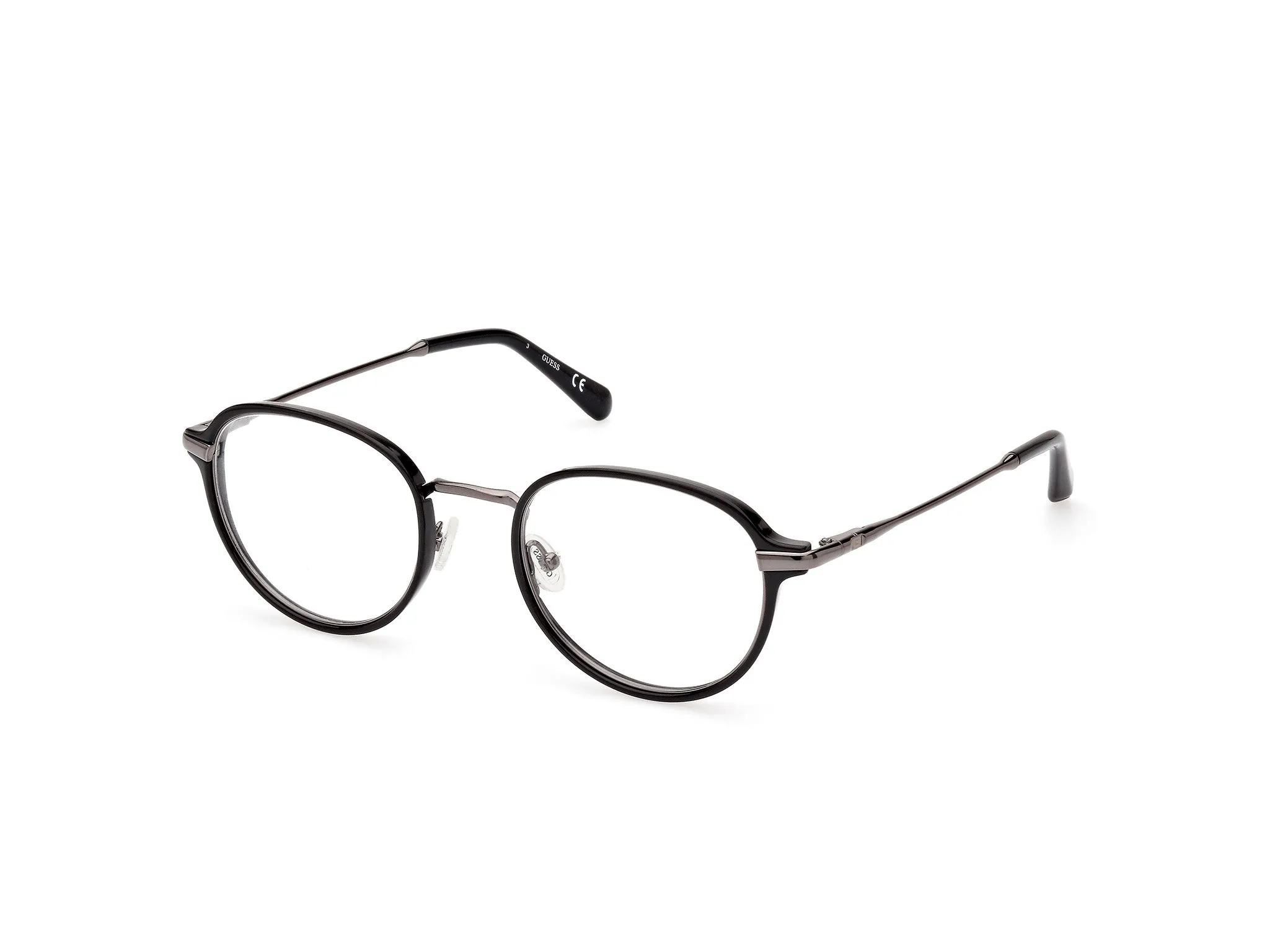 Guess GU50079 1 Montature da vista Iniettato Nero Rotonda Normale - immagine 1