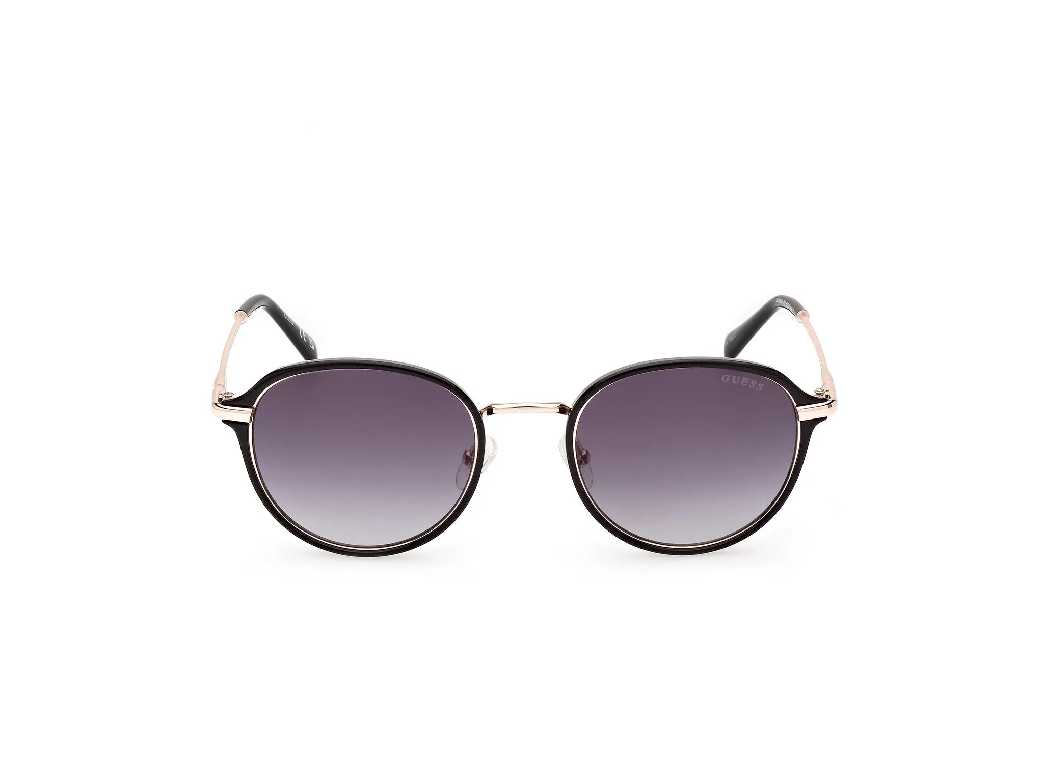 Guess GU00068 01B Occhiali da sole Iniettato Nero Fumo Rotonda Normale Sfumato - immagine 3