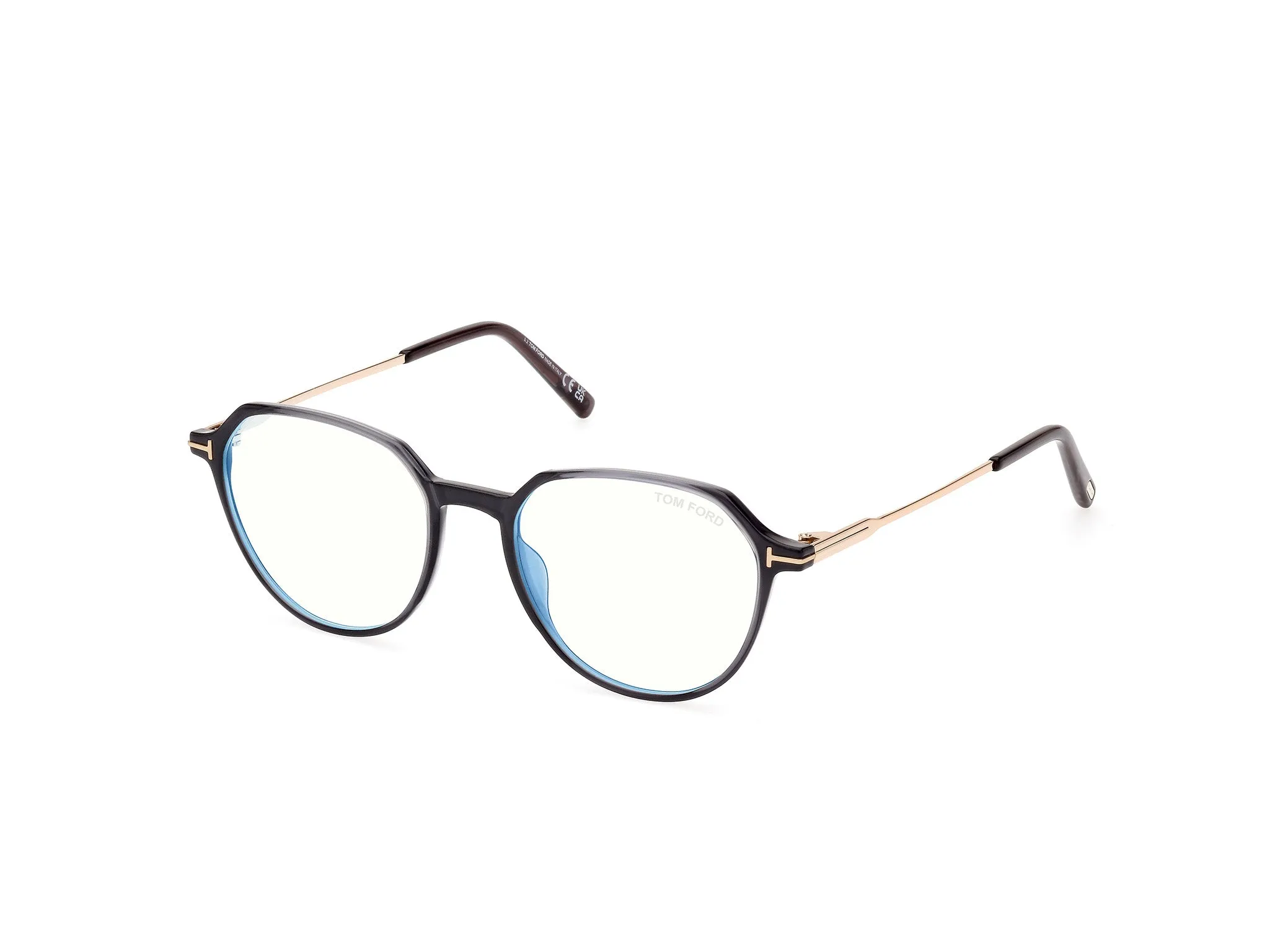 TOM FORD FT5875-B 20 Montature da vista Iniettato Grigio Rotonda Normale - immagine 1