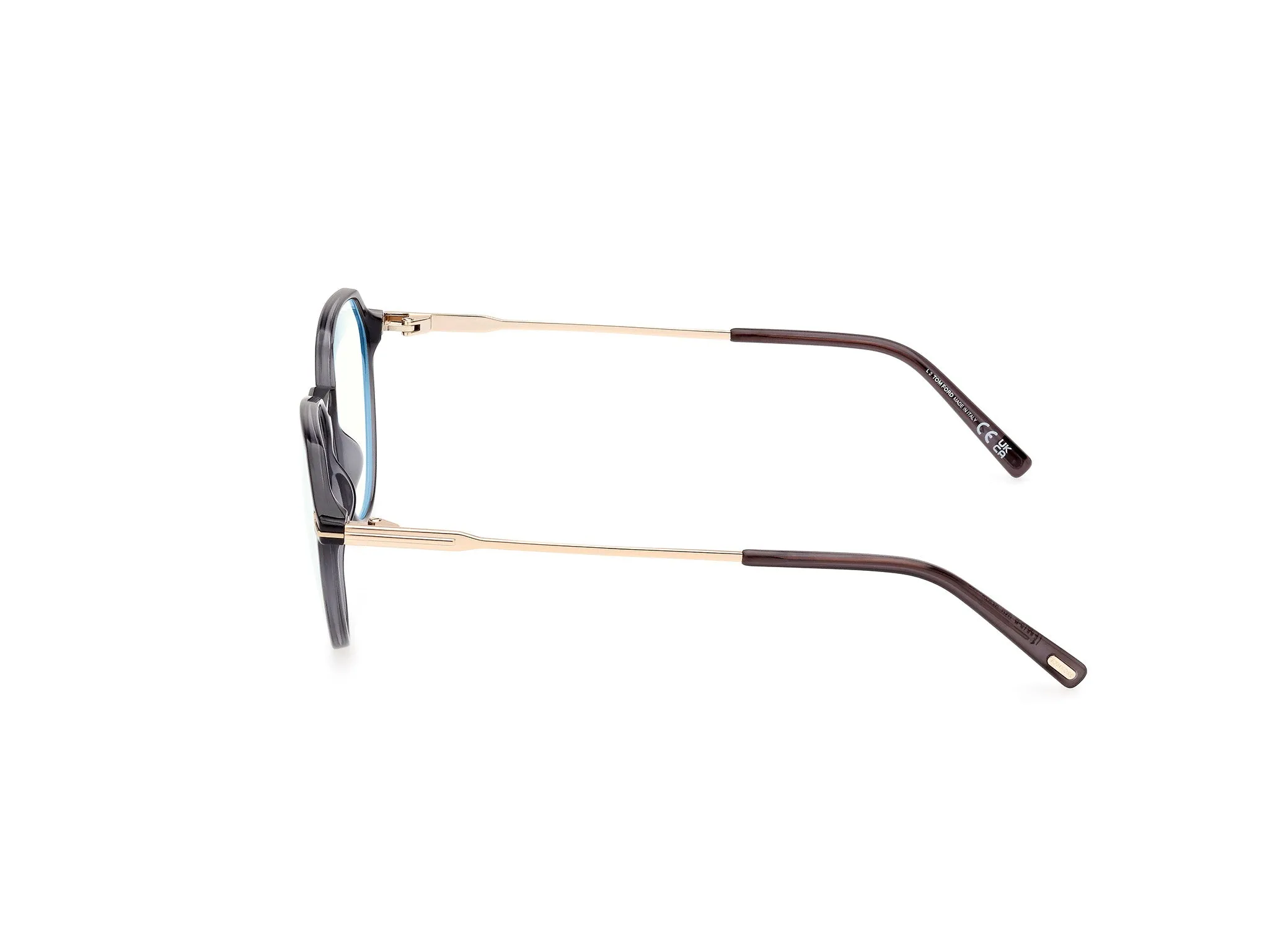 TOM FORD FT5875-B 20 Montature da vista Iniettato Grigio Rotonda Normale - immagine 2