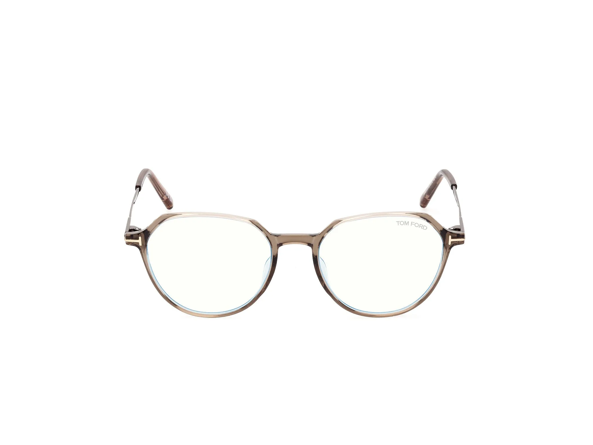 TOM FORD FT5875-B 45 Montature da vista Iniettato Marrone Rotonda Normale - immagine 3