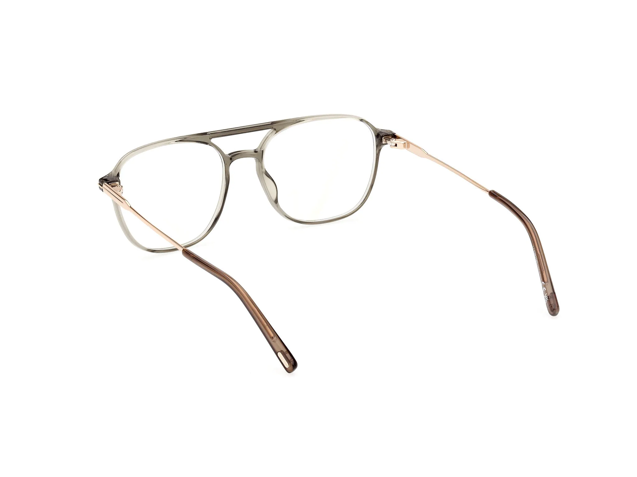 TOM FORD FT5874-B 93 Montature da vista Iniettato Verde Pilot Normale - immagine 4