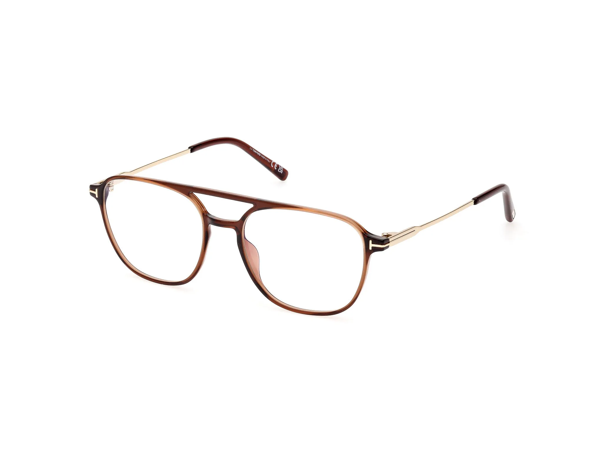 TOM FORD FT5874-B 48 Montature da vista Iniettato Marrone Pilot Normale - immagine 1