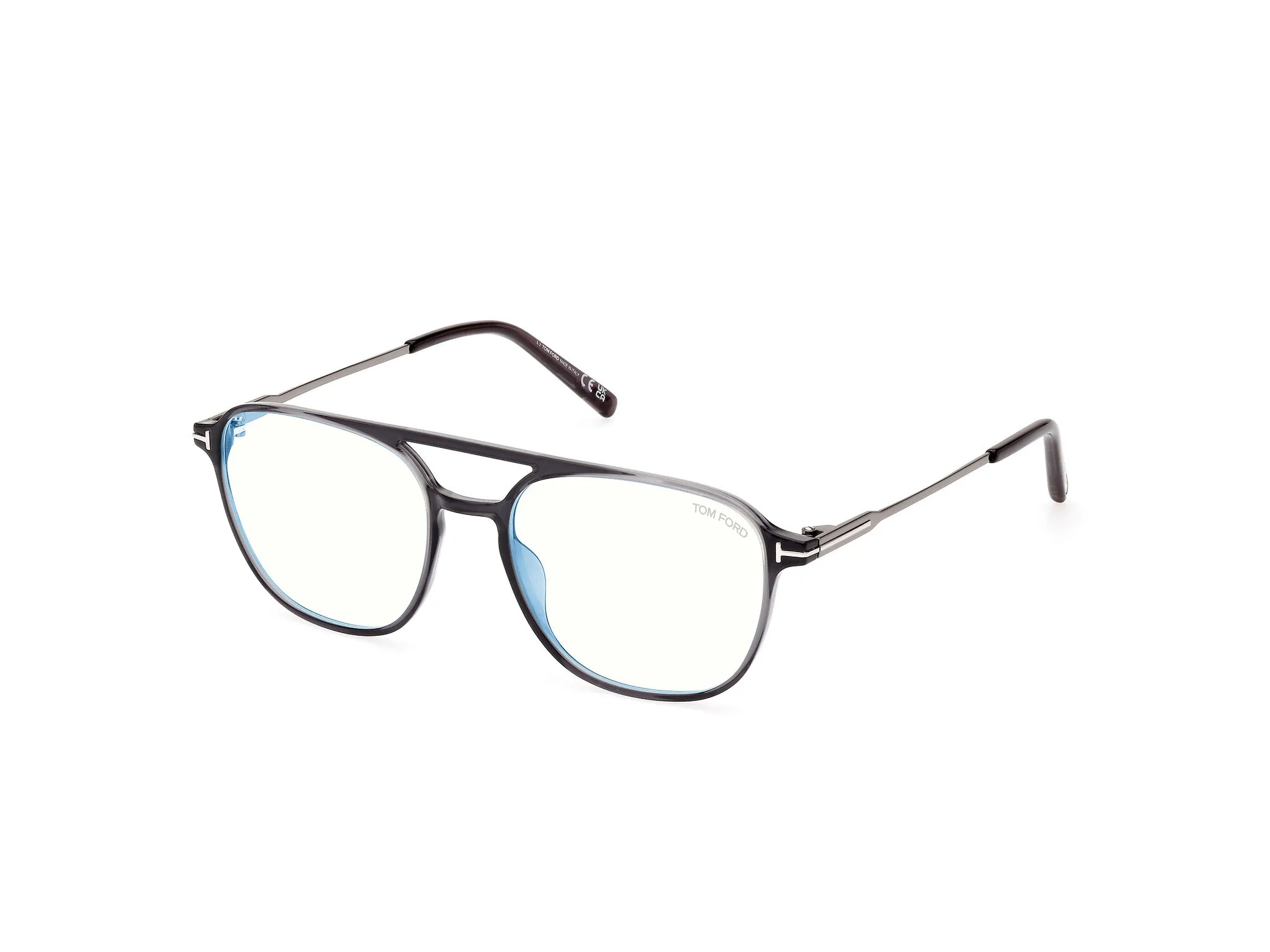 TOM FORD FT5874-B 20 Montature da vista Iniettato Grigio Pilot Normale - immagine 1