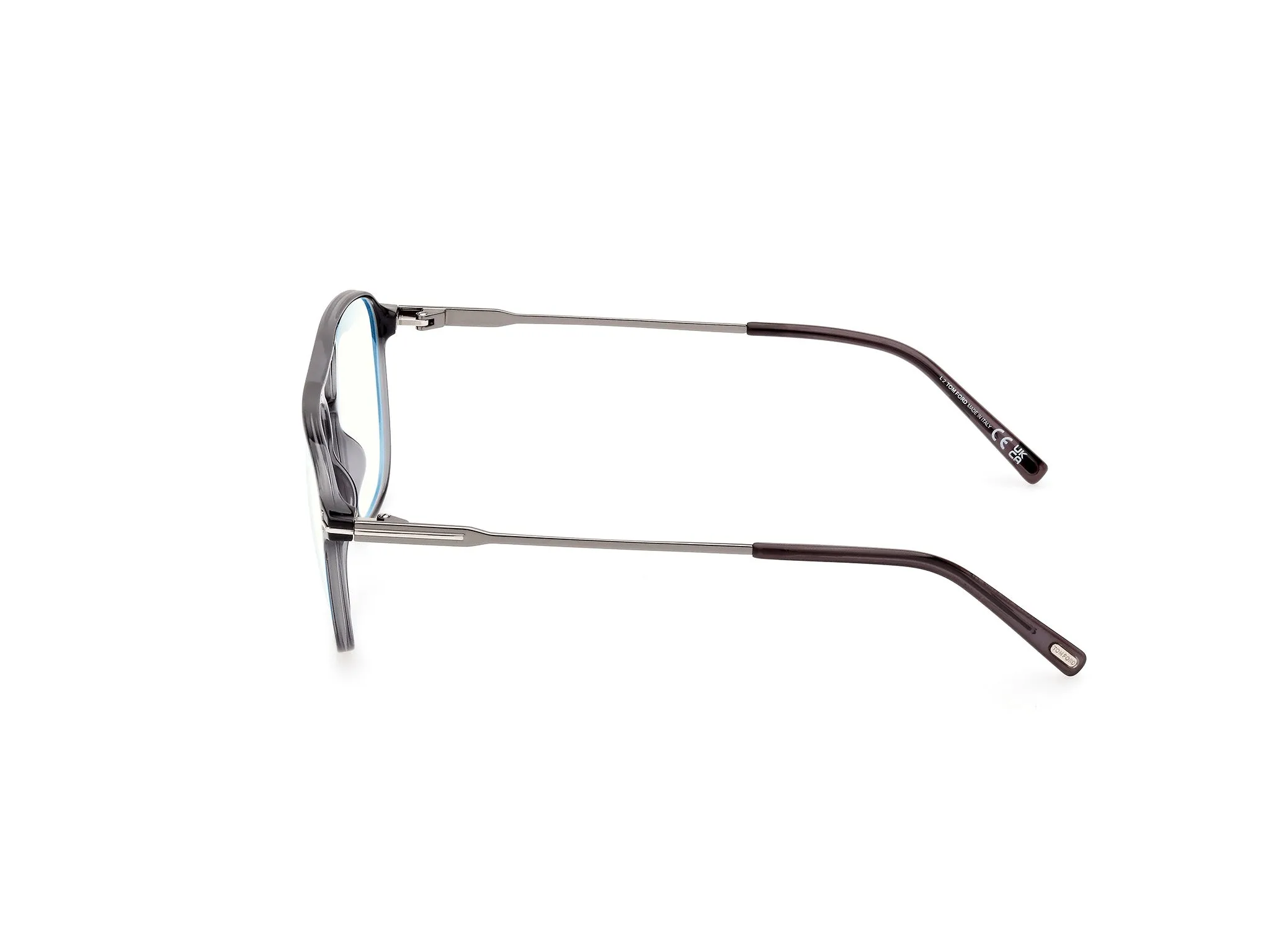 TOM FORD FT5874-B 20 Montature da vista Iniettato Grigio Pilot Normale - immagine 2