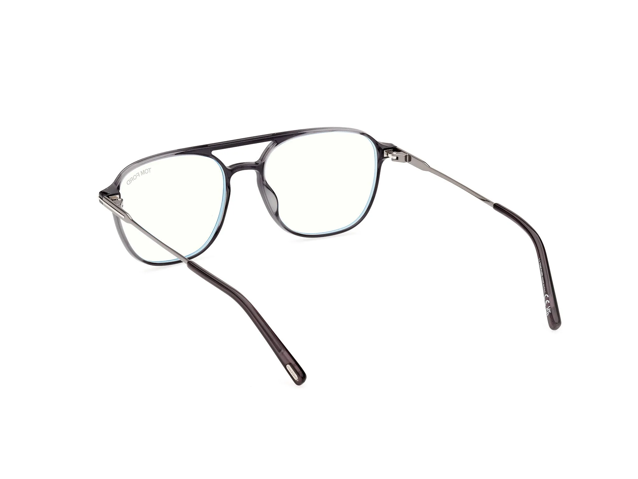 TOM FORD FT5874-B 20 Montature da vista Iniettato Grigio Pilot Normale - immagine 4