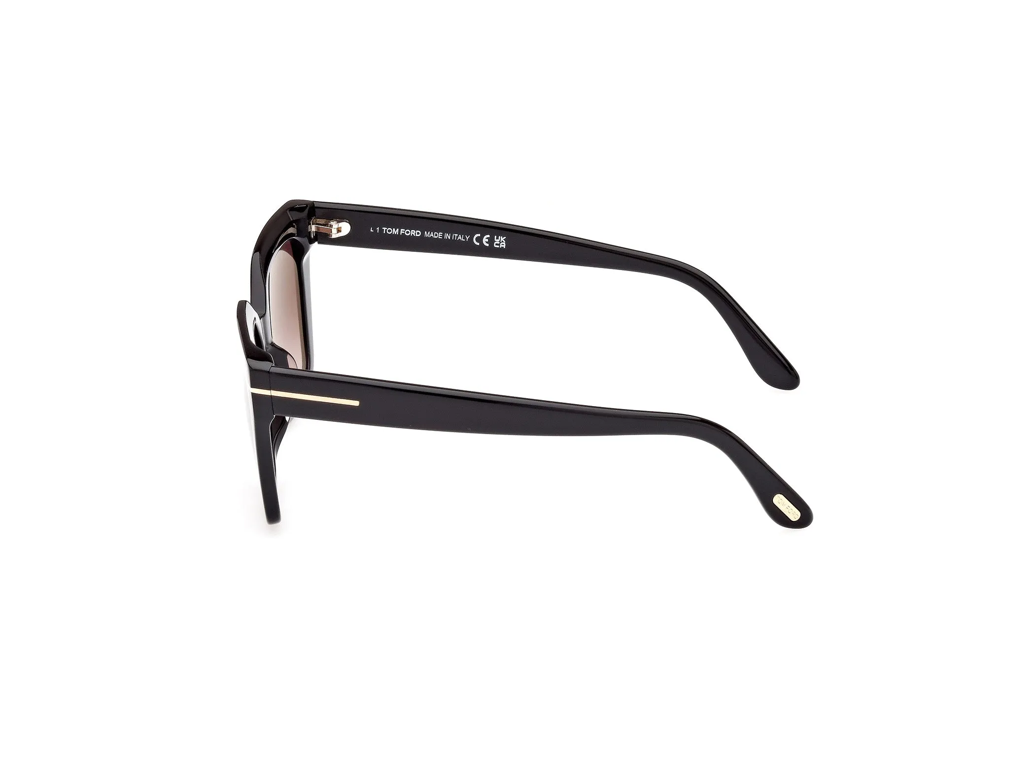 TOM FORD FT1030 WINONA 01Z Occhiali da sole Acetato Nero Viola Cat Eye Normale Sfumato - immagine 2