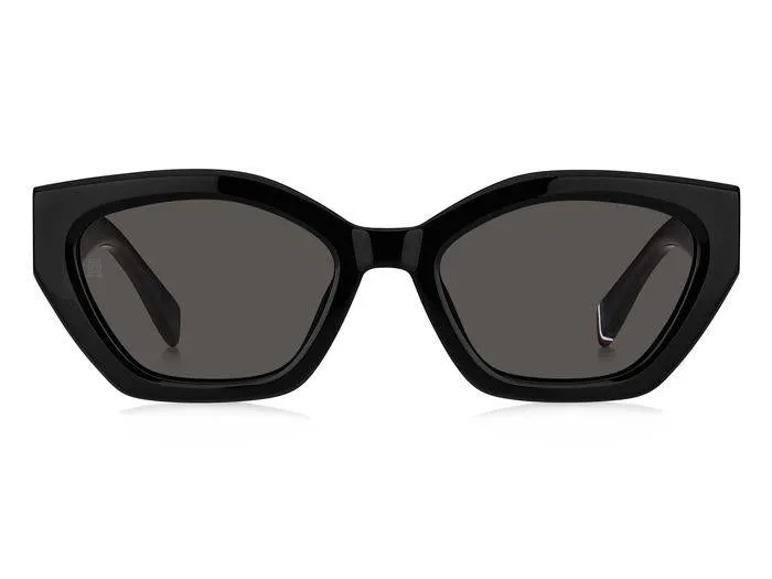 Tommy Hilfiger TH 1979/S 807/IR Occhiali da sole Acetato Nero Grigio Cat Eye - immagine 4