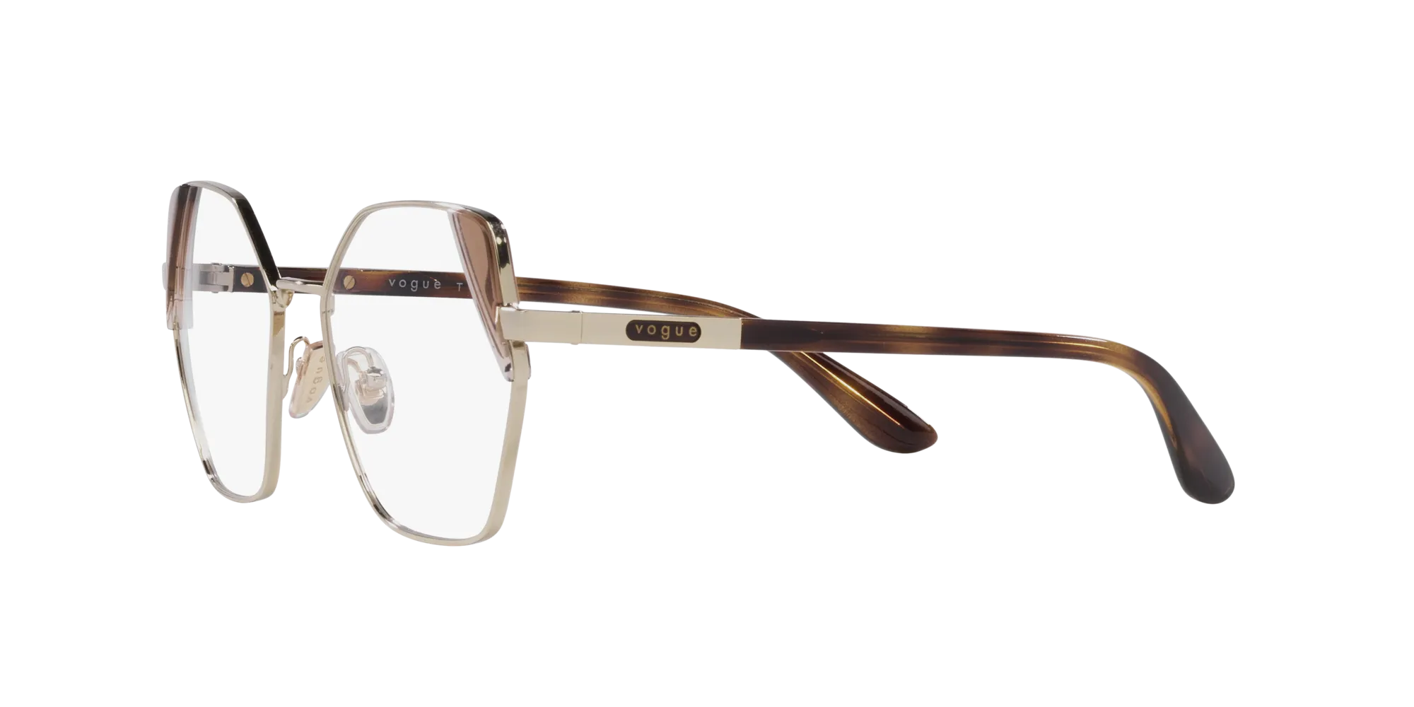 VOGUE EYEWEAR VO4270 848 Montature da vista Metallo Oro Trasparente Geometrica Normale - immagine 4
