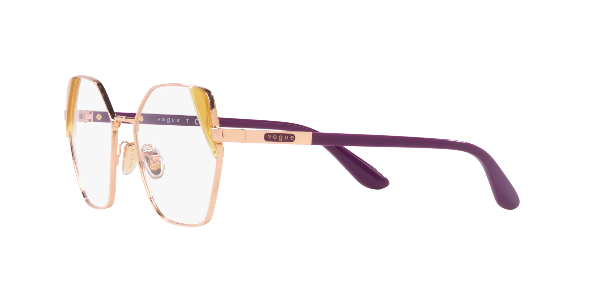 VOGUE EYEWEAR VO4270 5152 Montature da vista Metallo Oro Trasparente Geometrica Normale - immagine 4