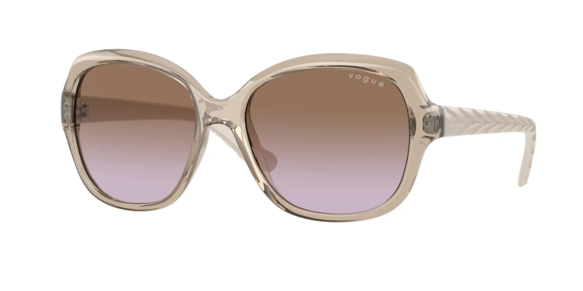 VOGUE EYEWEAR VO2871S 299068 Occhiali da sole Iniettato Marrone Marrone Squadrata Normale Sfumato - immagine 1