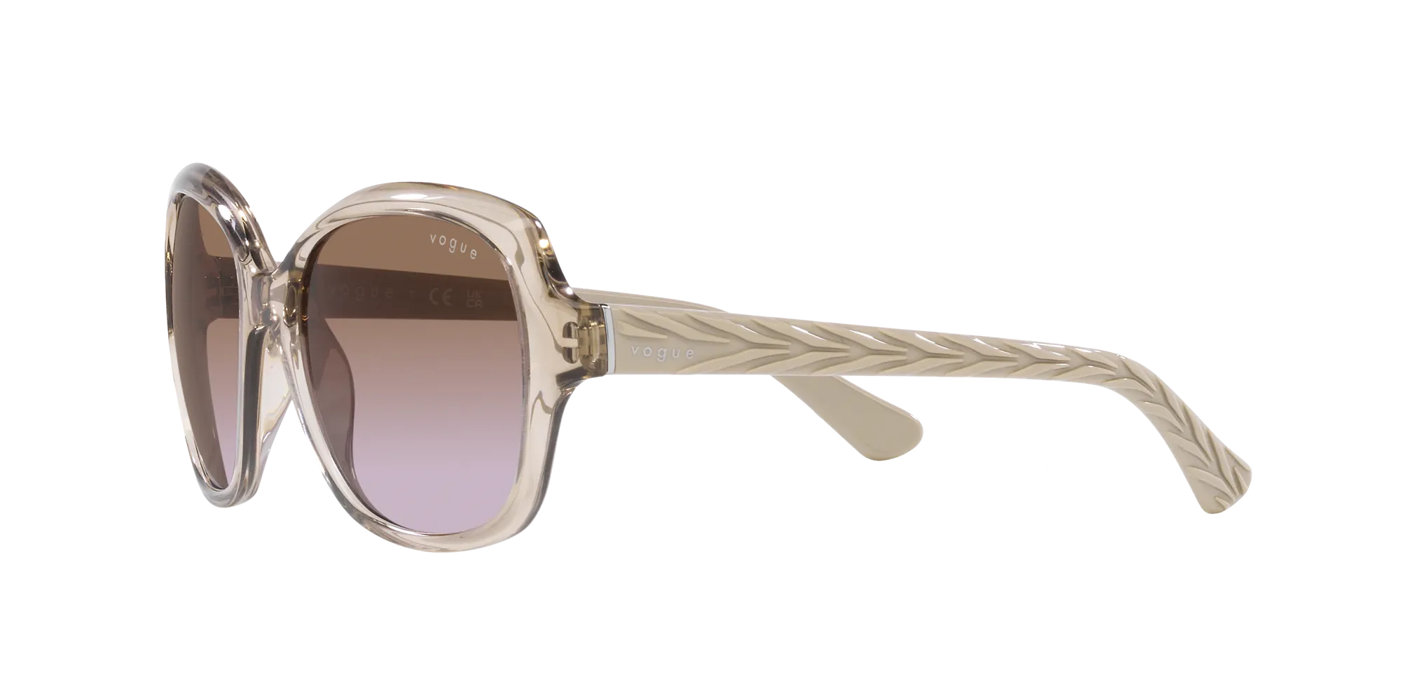 VOGUE EYEWEAR VO2871S 299068 Occhiali da sole Iniettato Marrone Marrone Squadrata Normale Sfumato - immagine 4